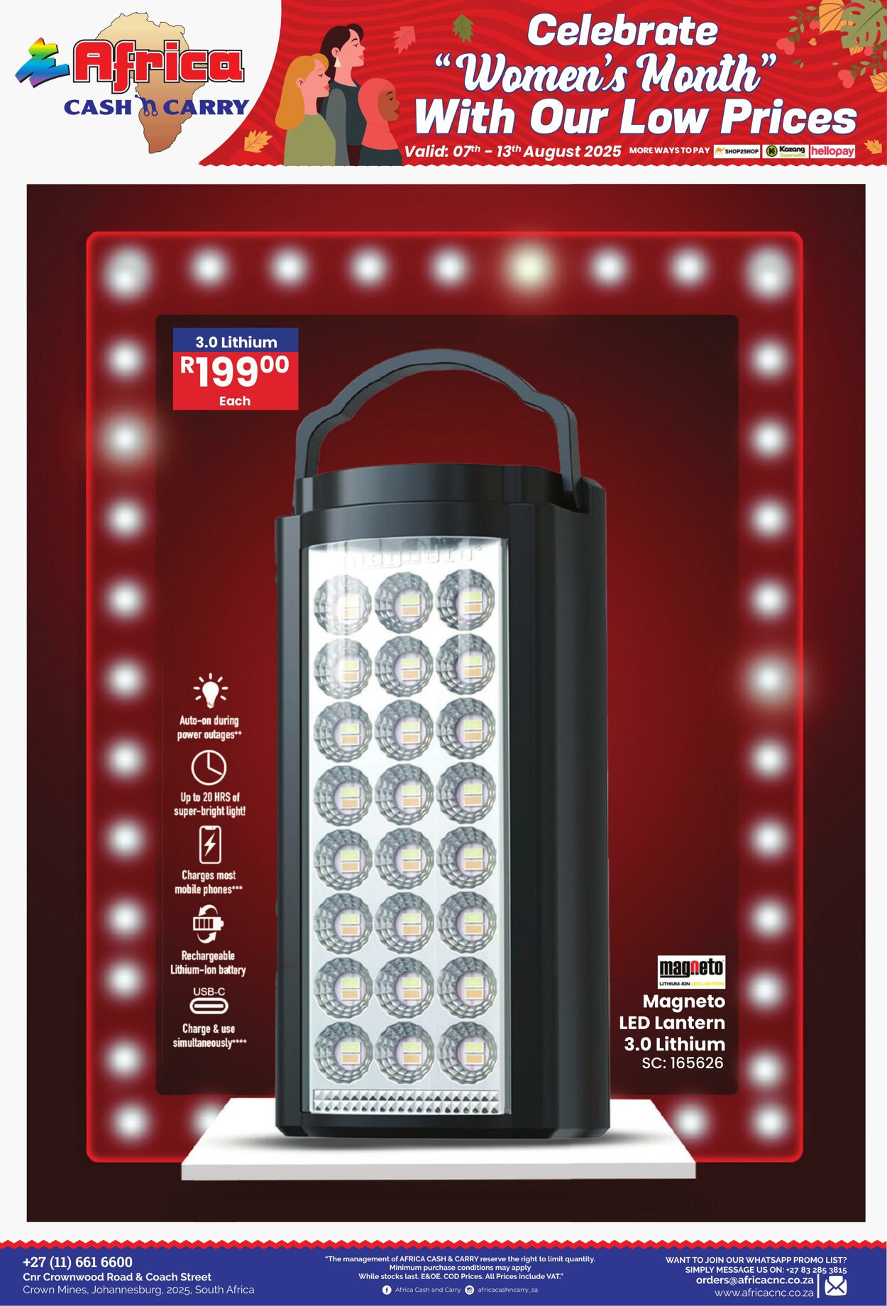 Special Africa Cash&Carry 07.08.2025 - 13.08.2025