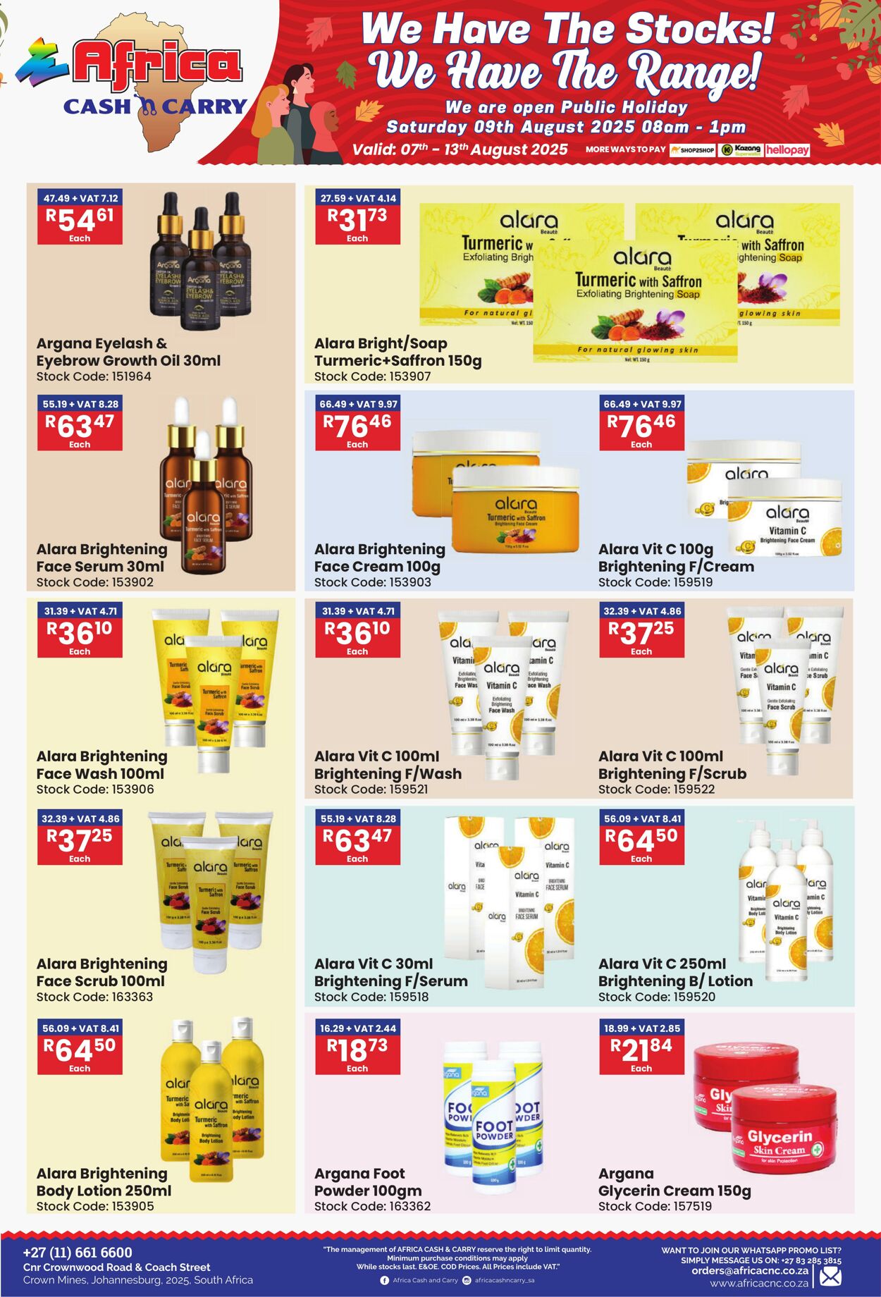 Special Africa Cash&Carry 07.08.2025 - 13.08.2025