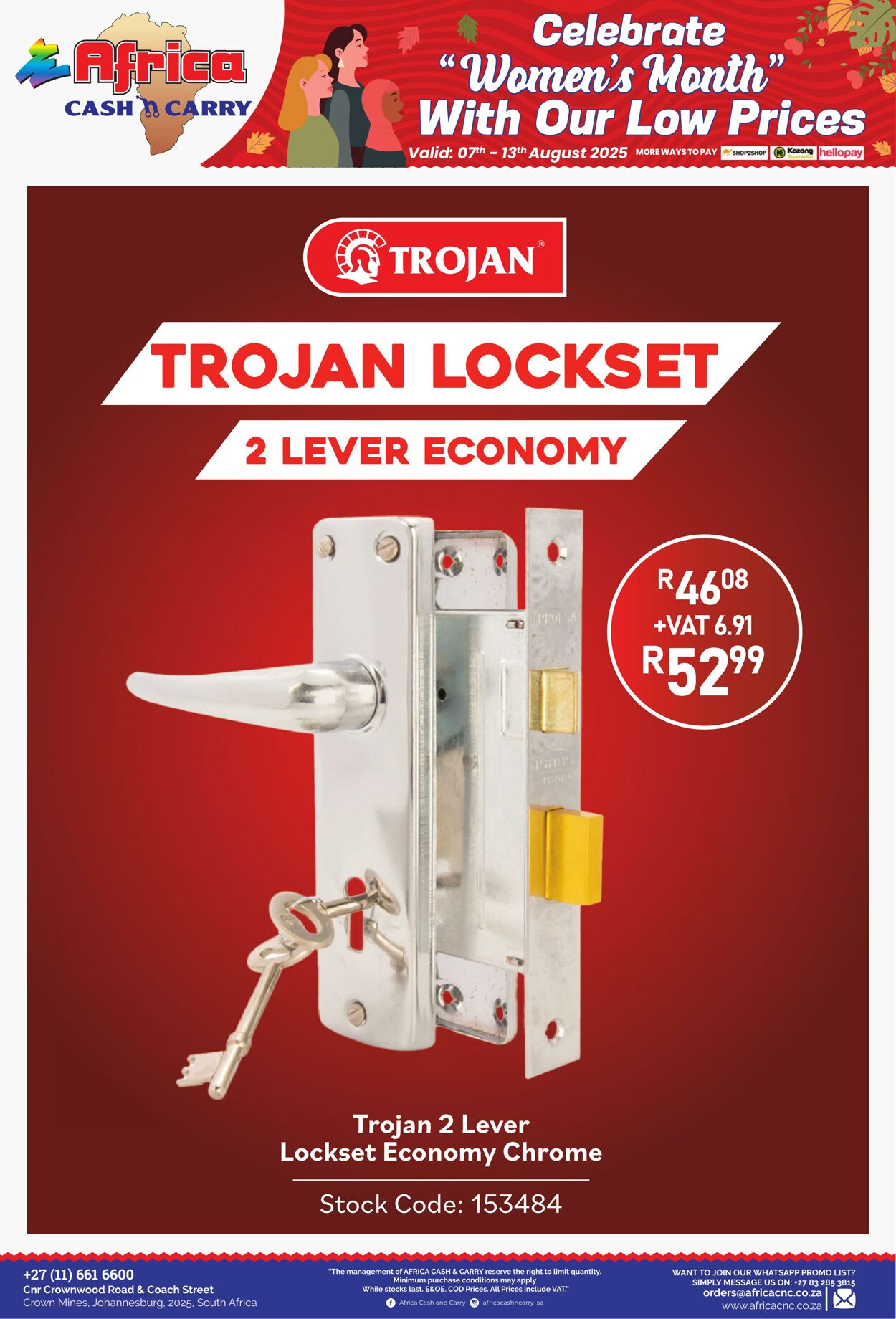 Special Africa Cash&Carry 07.08.2025 - 13.08.2025