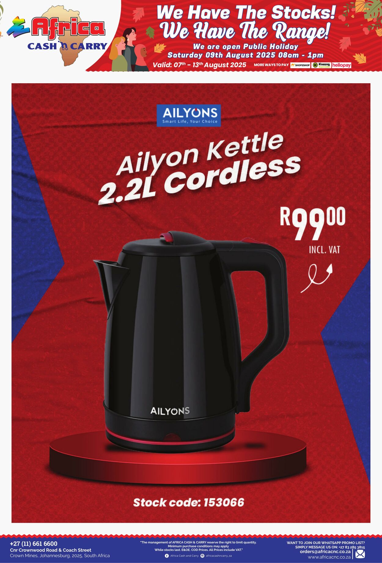 Special Africa Cash&Carry 07.08.2025 - 13.08.2025