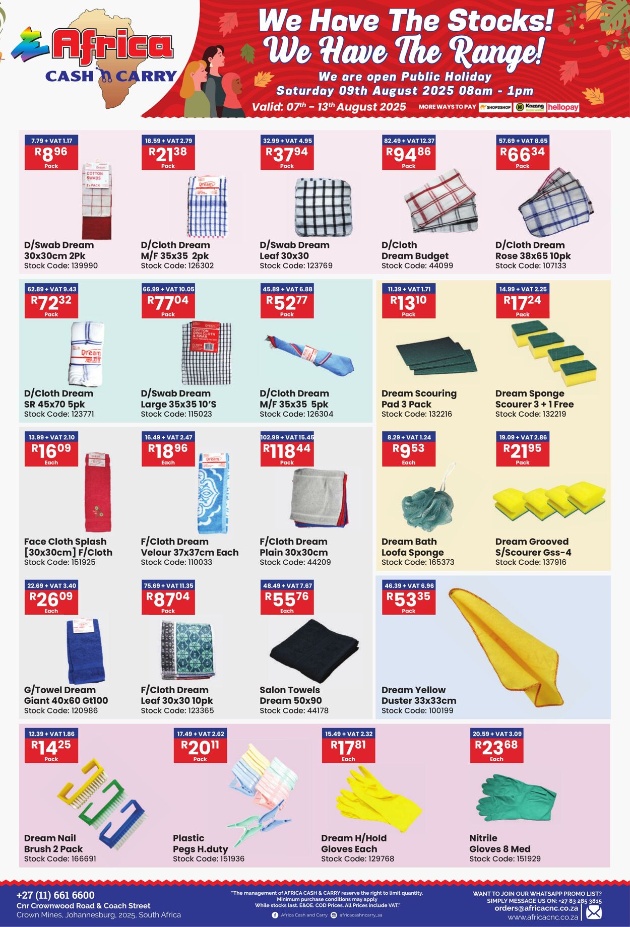Special Africa Cash&Carry 07.08.2025 - 13.08.2025