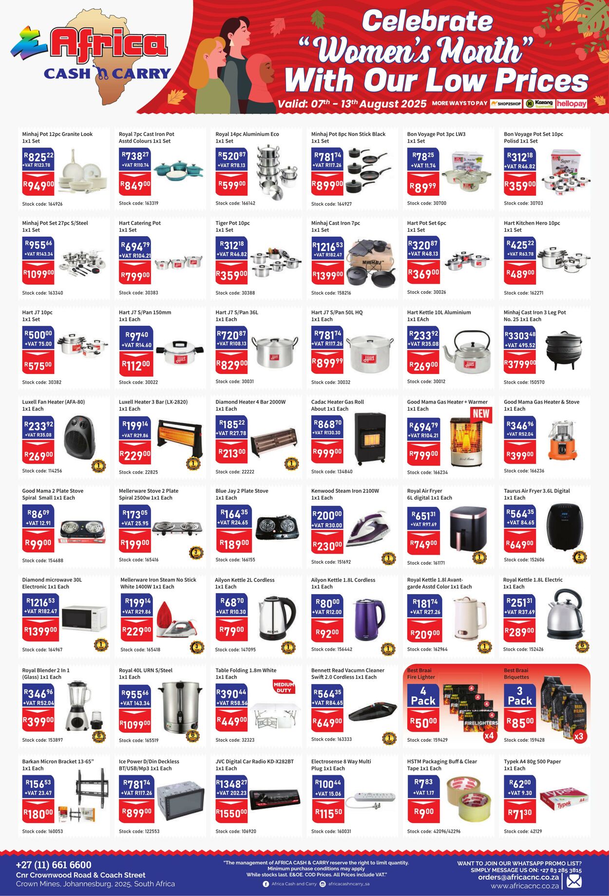 Special Africa Cash&Carry 07.08.2025 - 13.08.2025