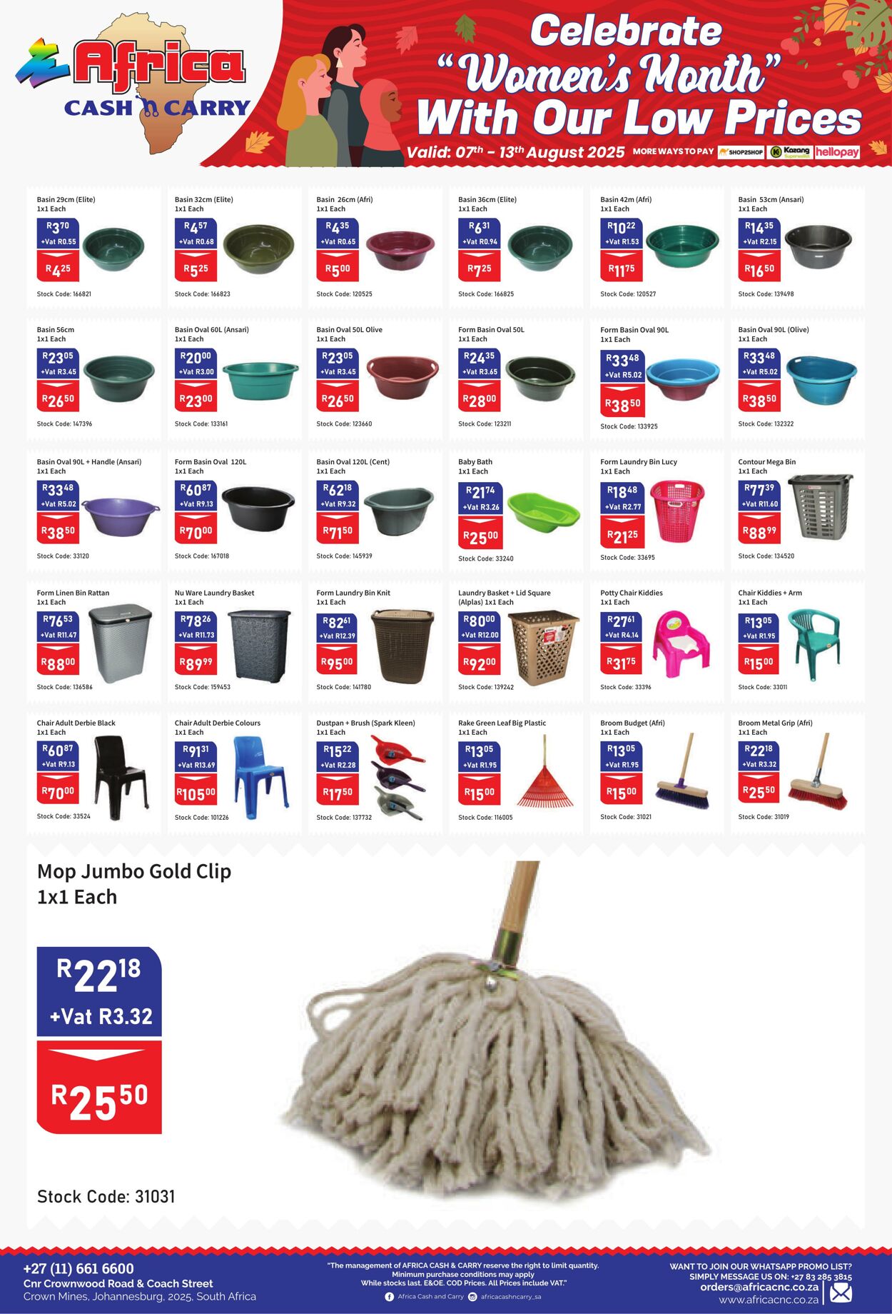 Special Africa Cash&Carry 07.08.2025 - 13.08.2025