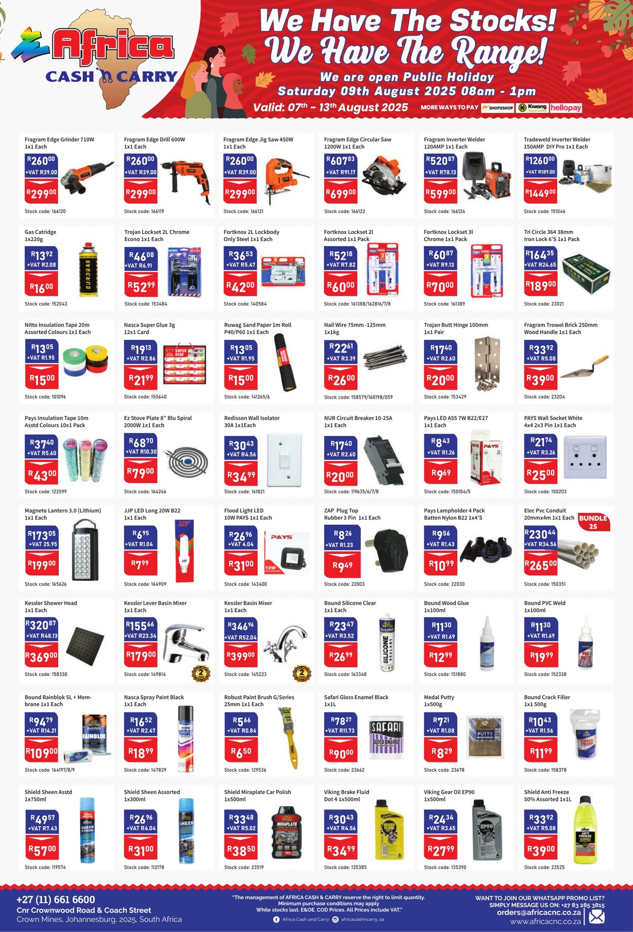 Special Africa Cash&Carry 07.08.2025 - 13.08.2025