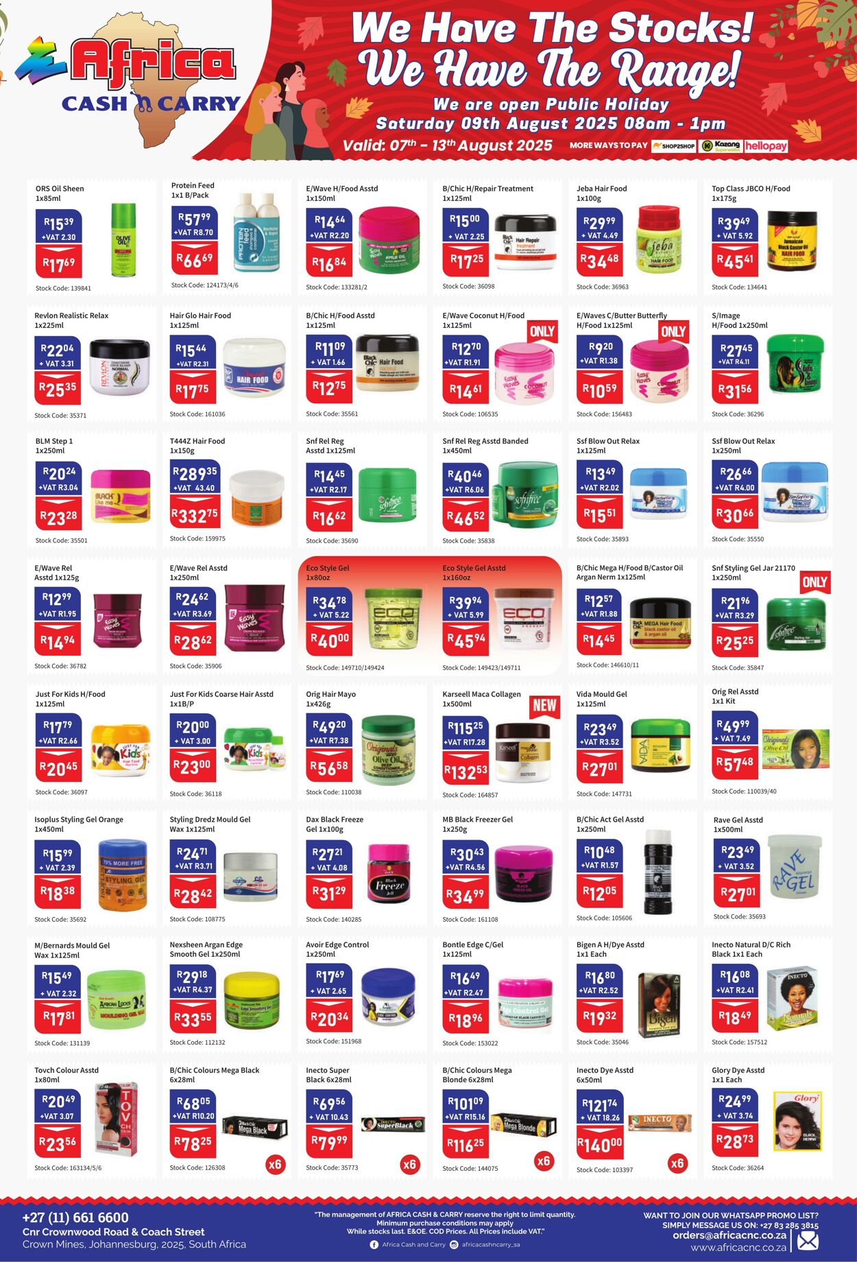 Special Africa Cash&Carry 07.08.2025 - 13.08.2025
