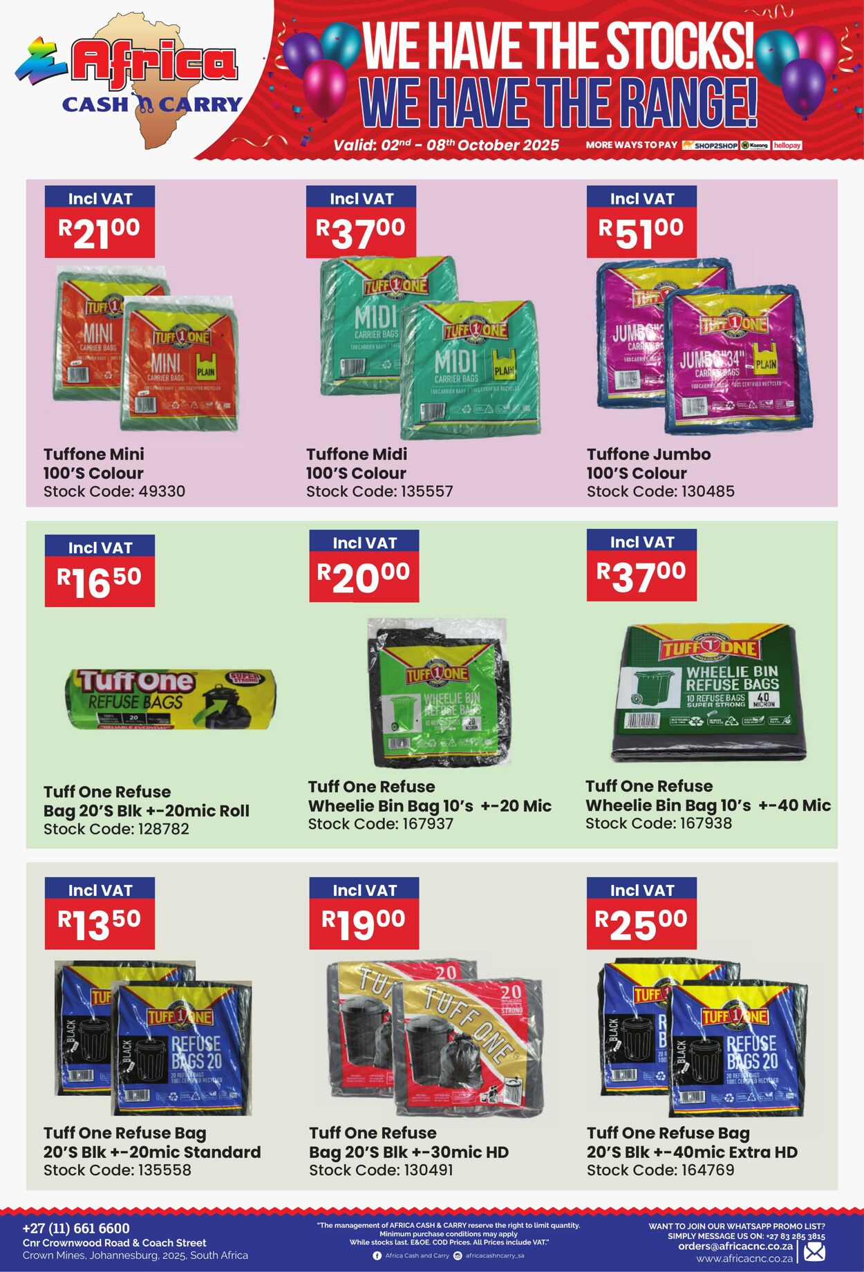 Special Africa Cash&Carry 02.10.2025 - 08.10.2025