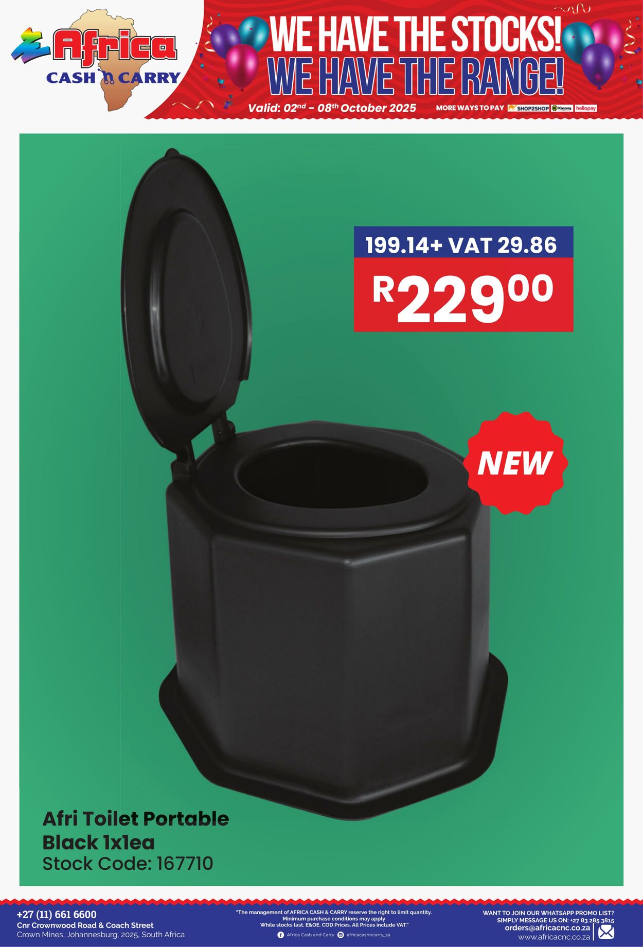 Special Africa Cash&Carry 02.10.2025 - 08.10.2025