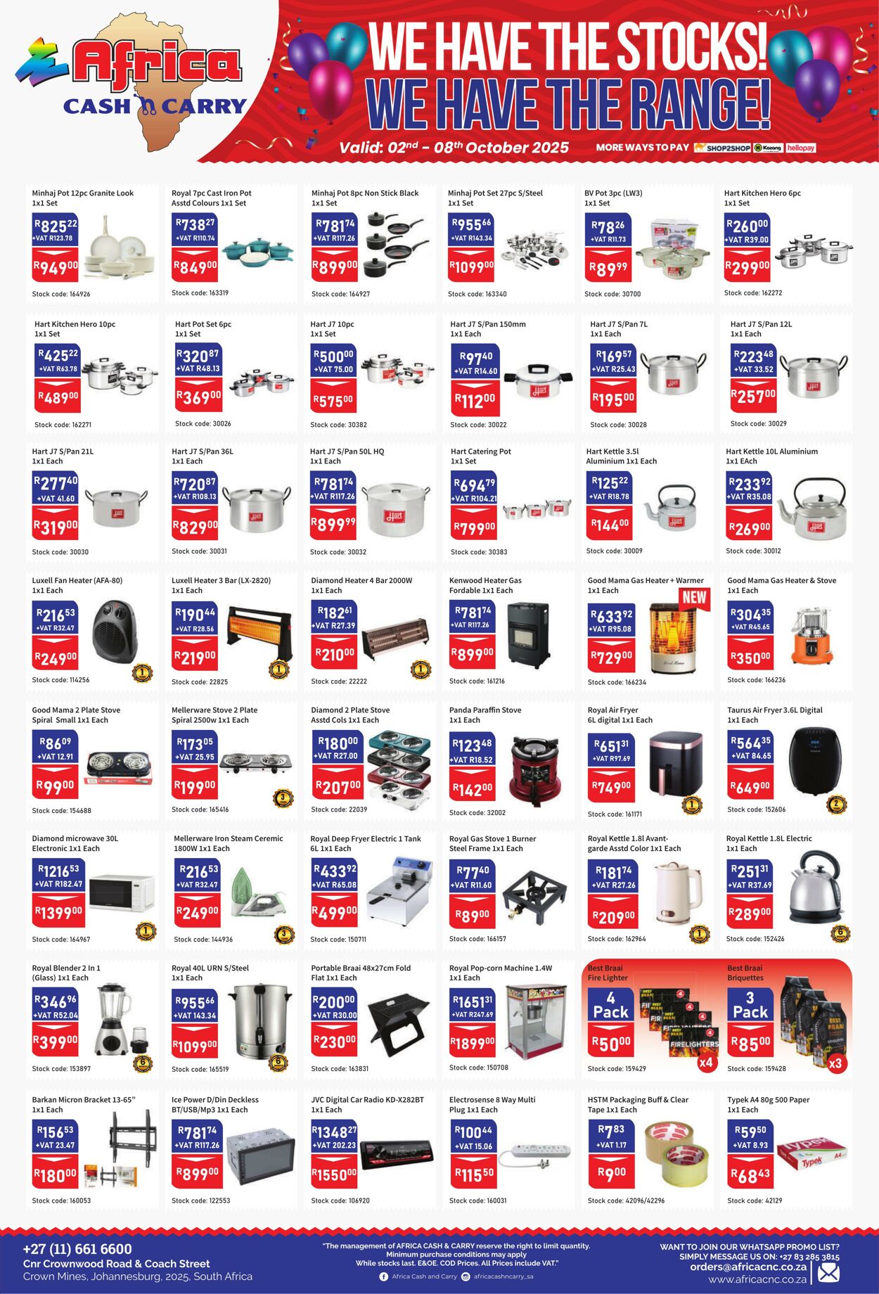 Special Africa Cash&Carry 02.10.2025 - 08.10.2025