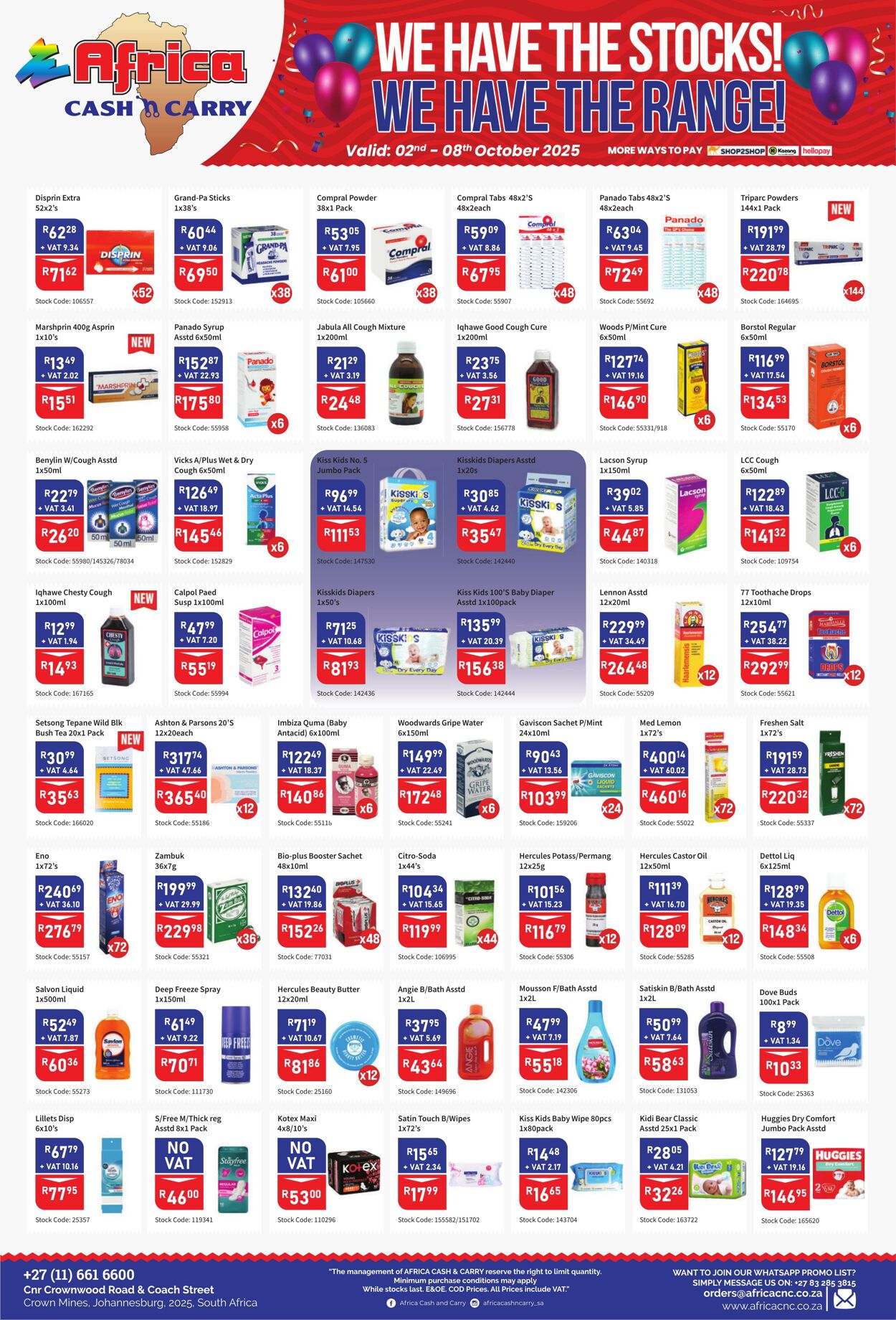 Special Africa Cash&Carry 02.10.2025 - 08.10.2025