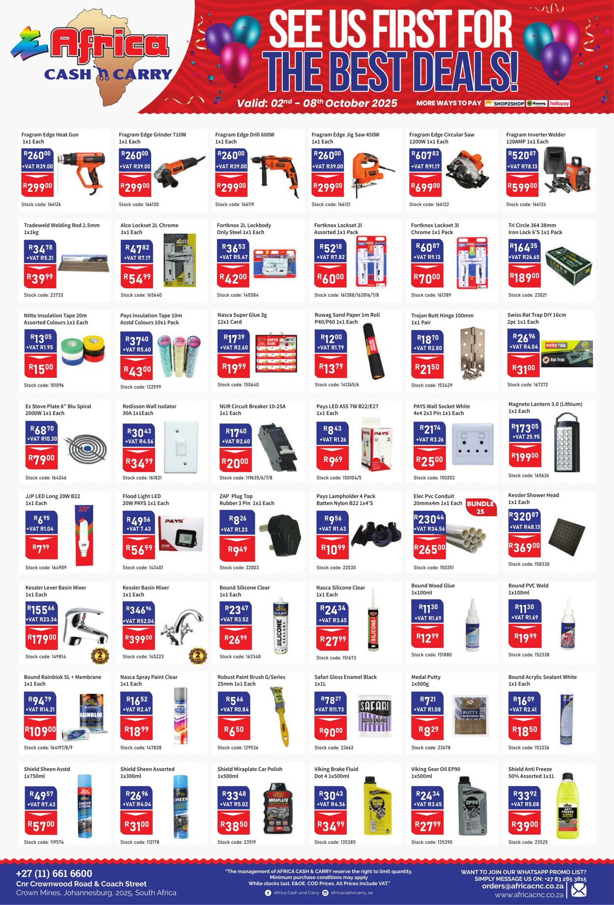 Special Africa Cash&Carry 02.10.2025 - 08.10.2025