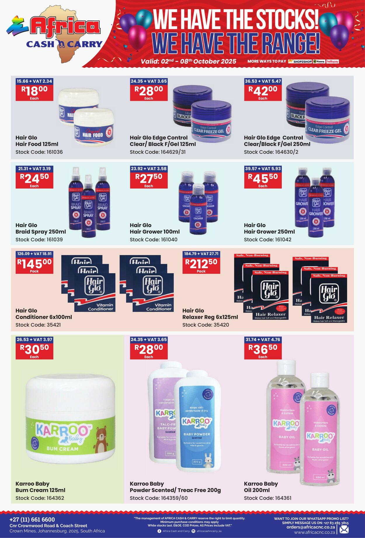 Special Africa Cash&Carry 02.10.2025 - 08.10.2025