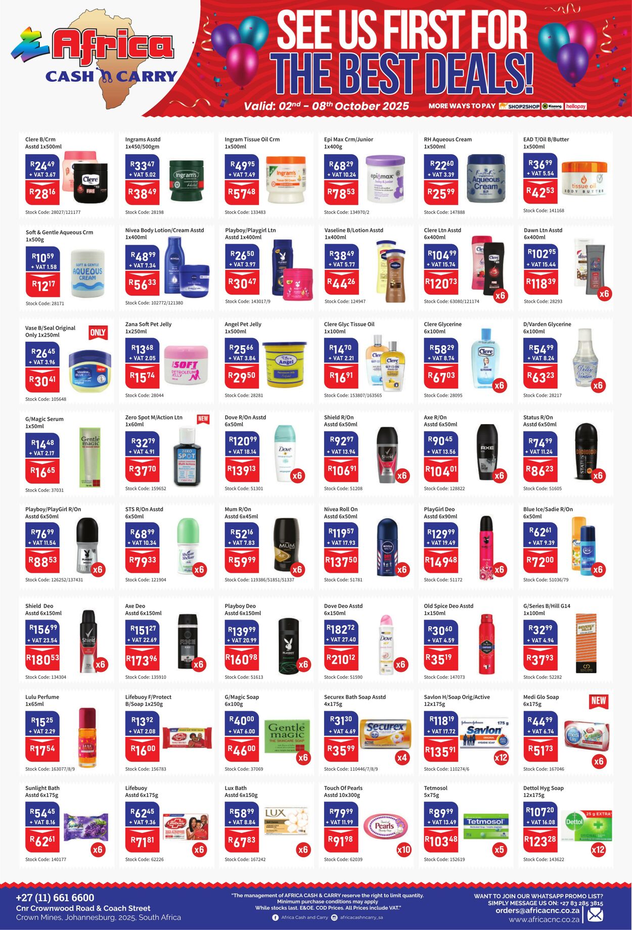 Special Africa Cash&Carry 02.10.2025 - 08.10.2025