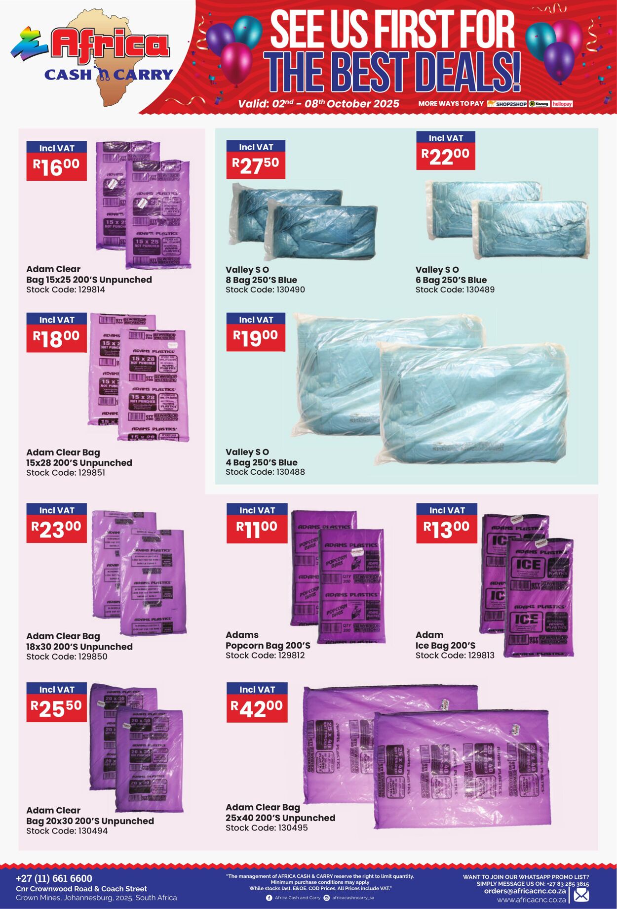Special Africa Cash&Carry 02.10.2025 - 08.10.2025