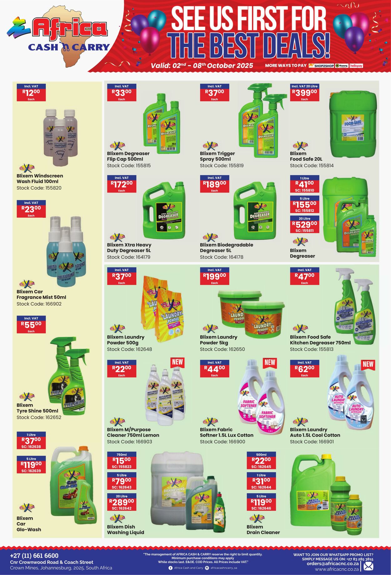 Special Africa Cash&Carry 02.10.2025 - 08.10.2025