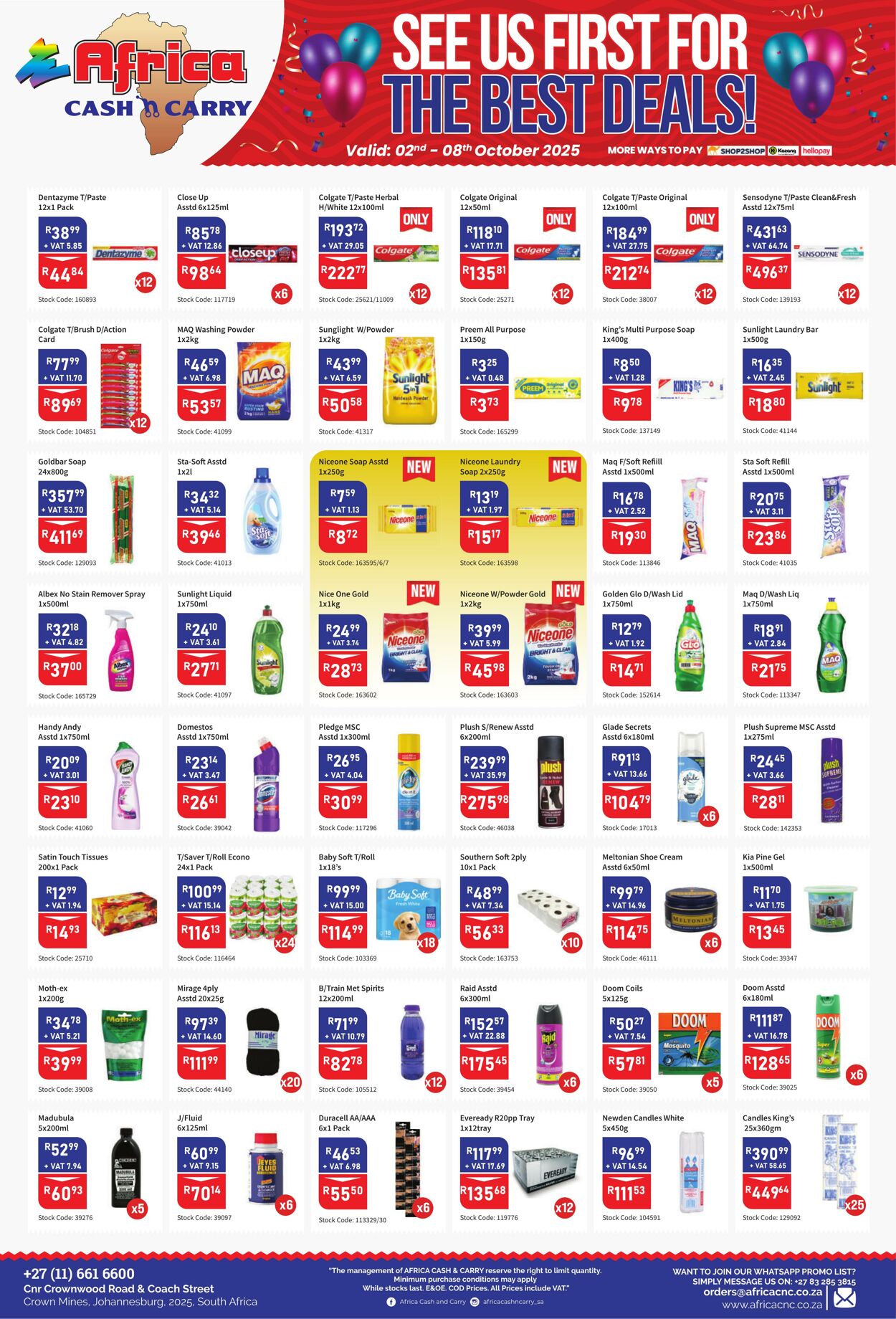 Special Africa Cash&Carry 02.10.2025 - 08.10.2025