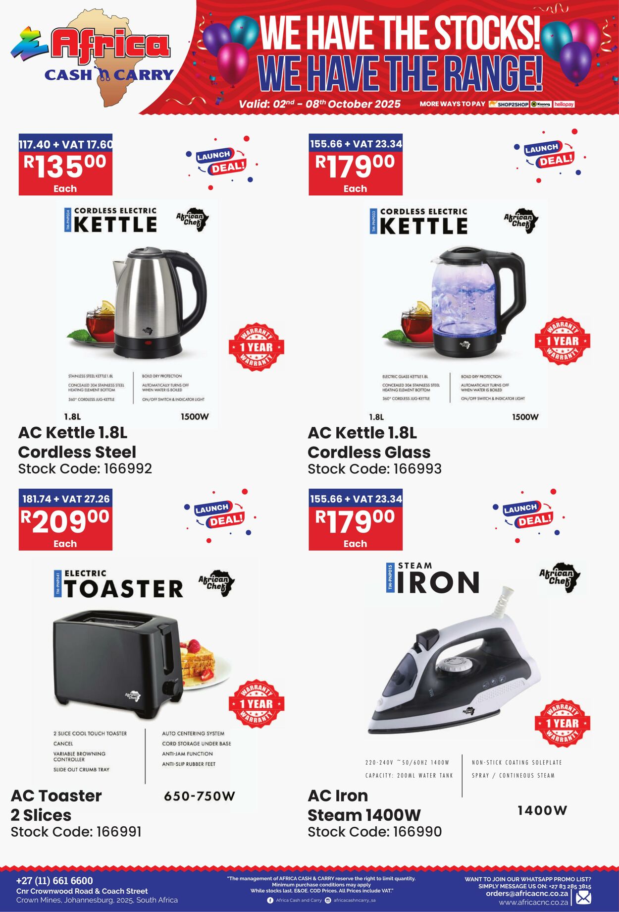 Special Africa Cash&Carry 02.10.2025 - 08.10.2025