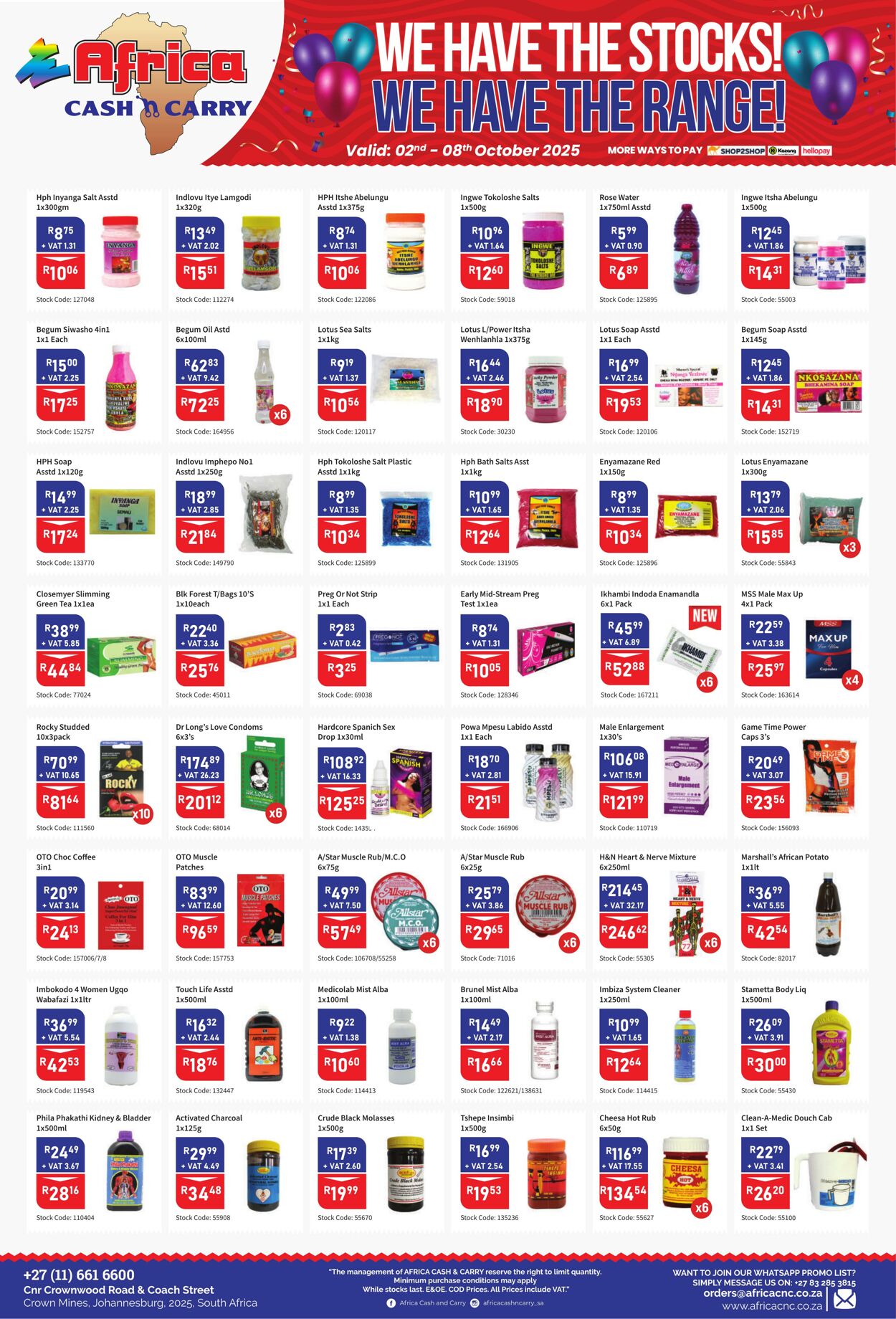 Special Africa Cash&Carry 02.10.2025 - 08.10.2025