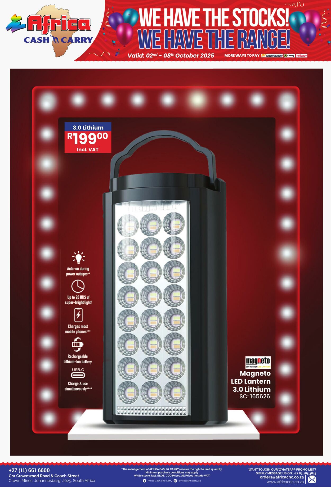 Special Africa Cash&Carry 02.10.2025 - 08.10.2025