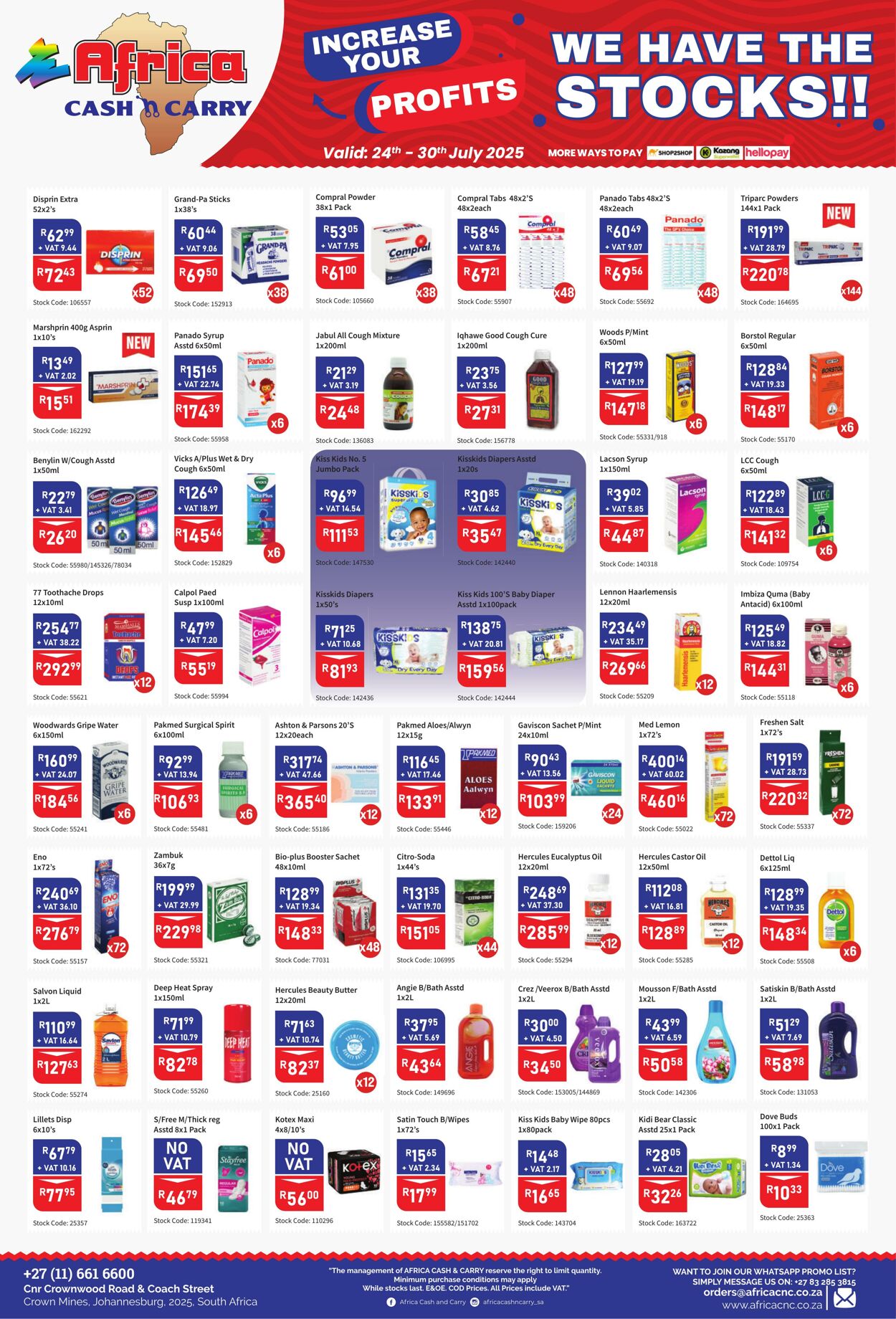 Special Africa Cash&Carry 24.07.2025 - 30.07.2025
