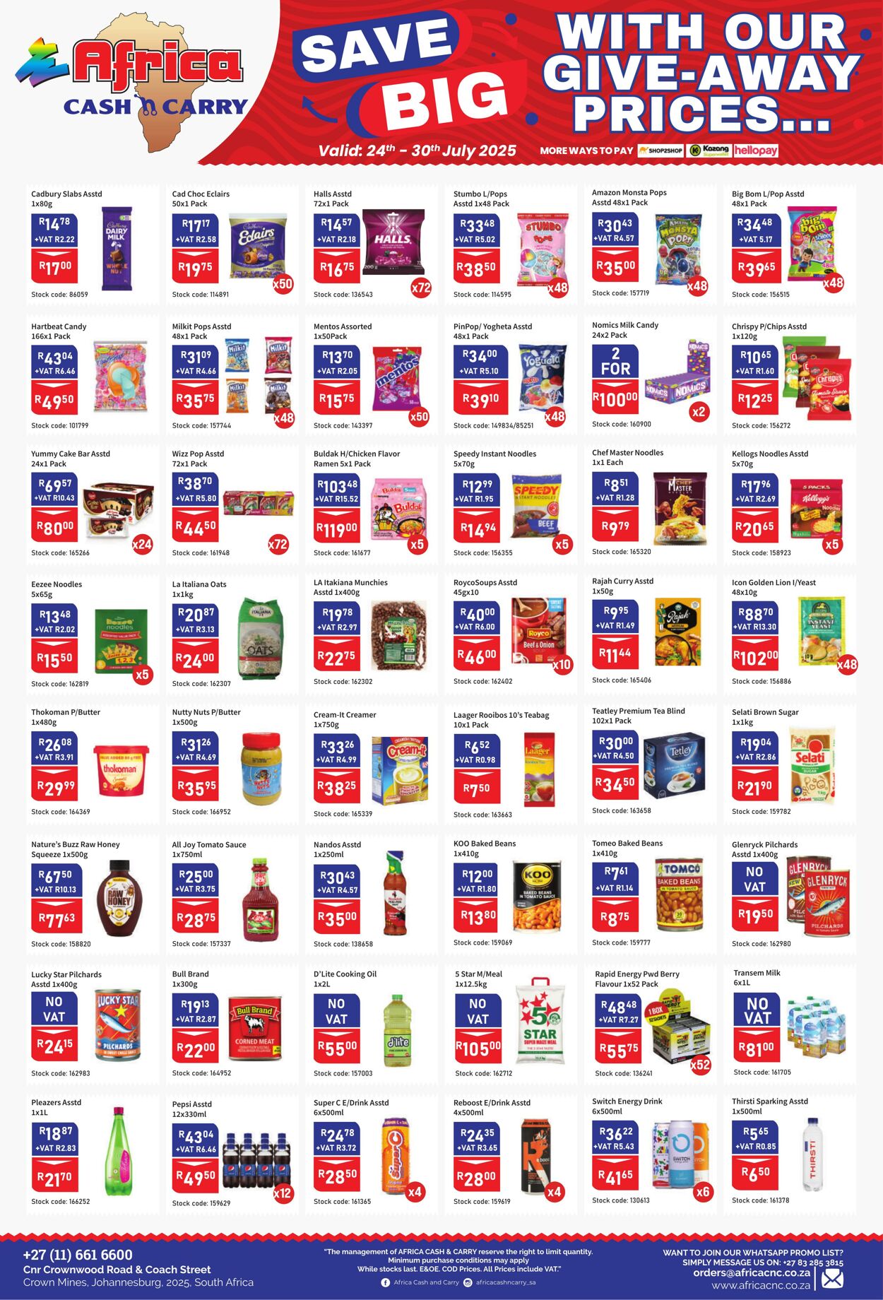 Special Africa Cash&Carry 24.07.2025 - 30.07.2025