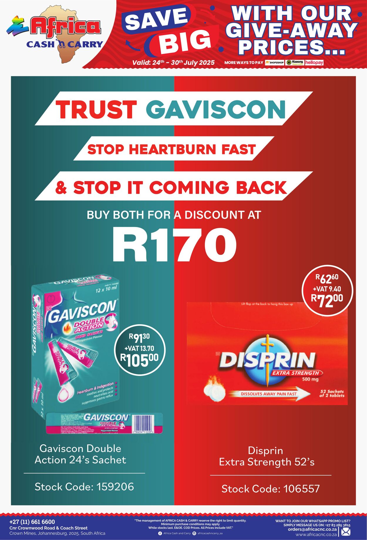 Special Africa Cash&Carry 24.07.2025 - 30.07.2025