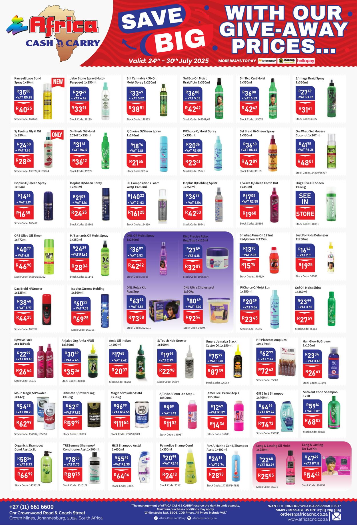 Special Africa Cash&Carry 24.07.2025 - 30.07.2025