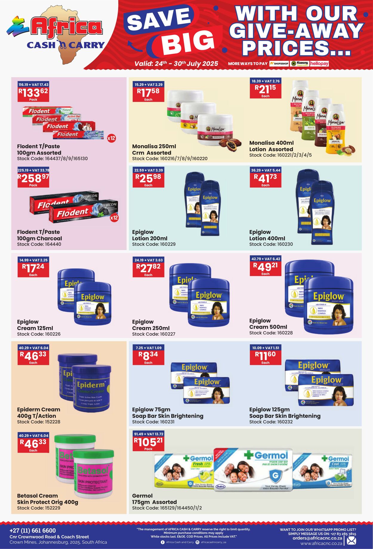 Special Africa Cash&Carry 24.07.2025 - 30.07.2025