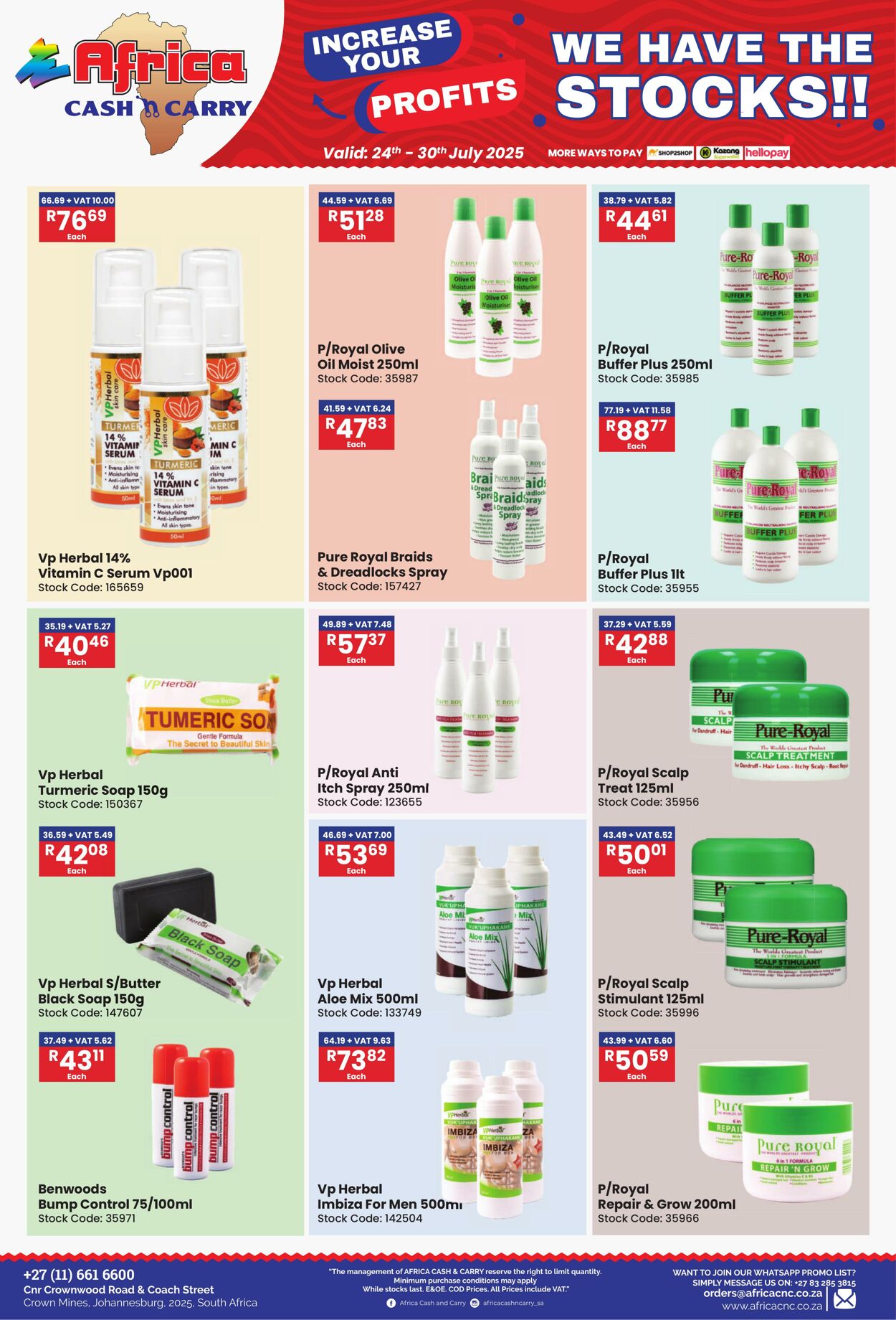 Special Africa Cash&Carry 24.07.2025 - 30.07.2025