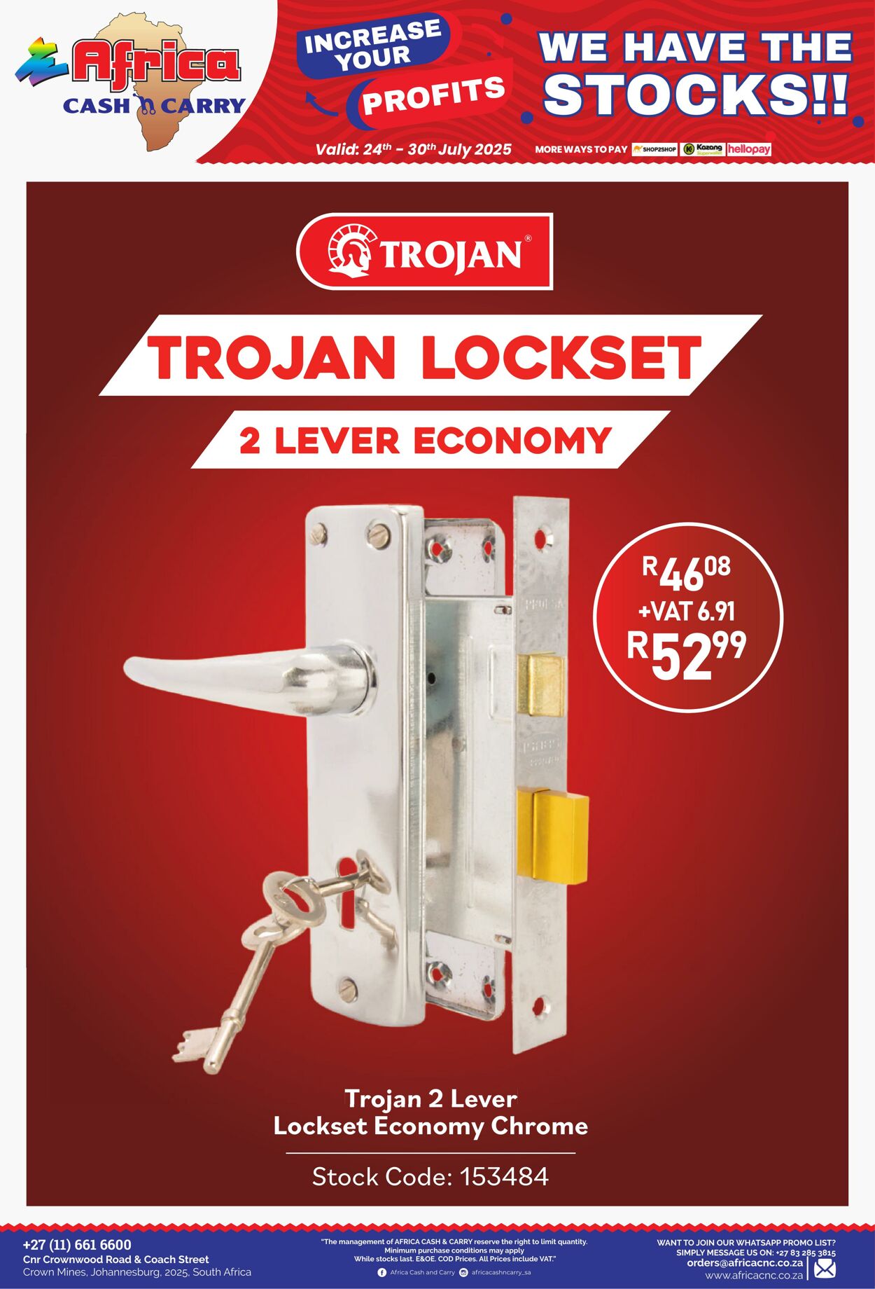 Special Africa Cash&Carry 24.07.2025 - 30.07.2025