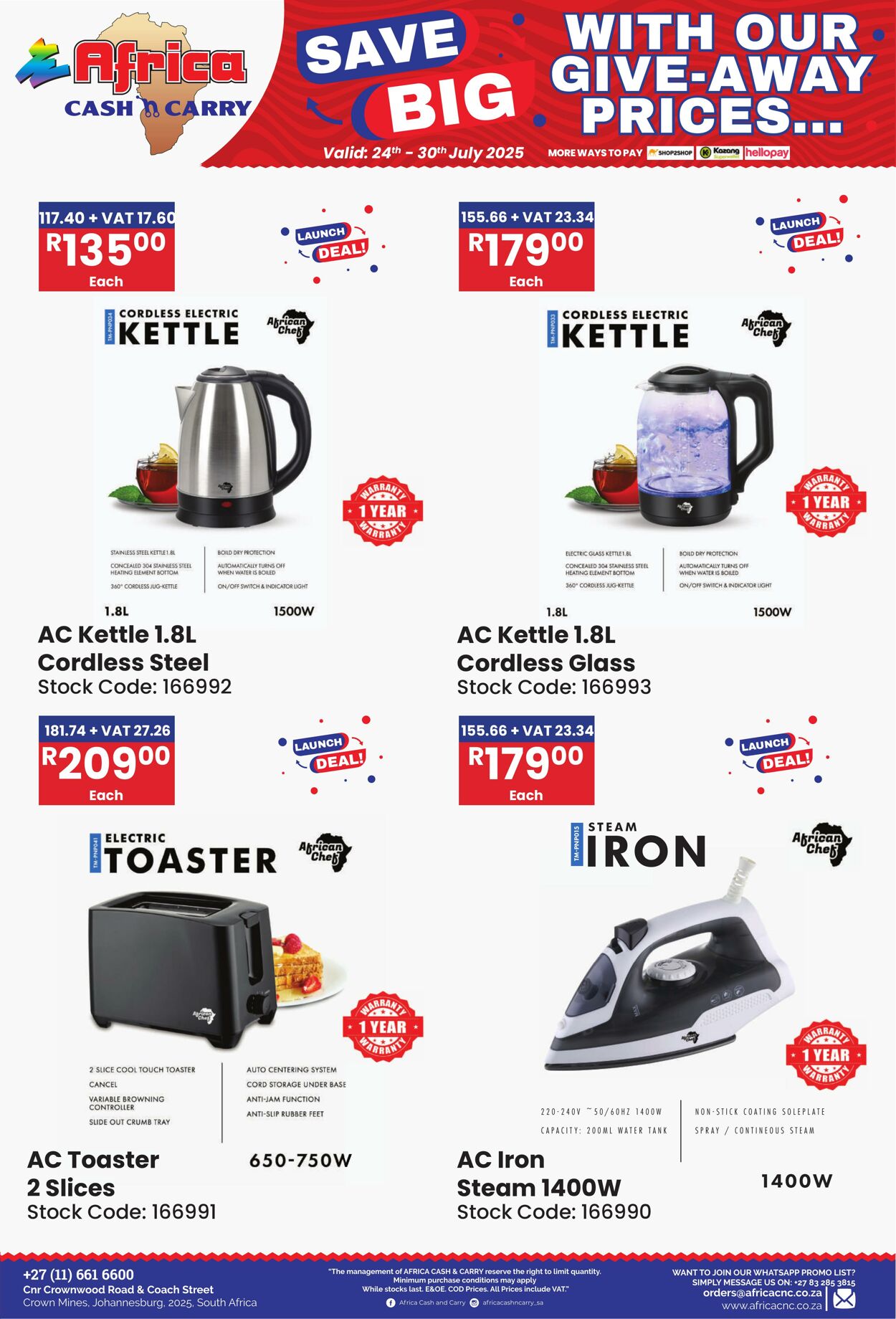 Special Africa Cash&Carry 24.07.2025 - 30.07.2025