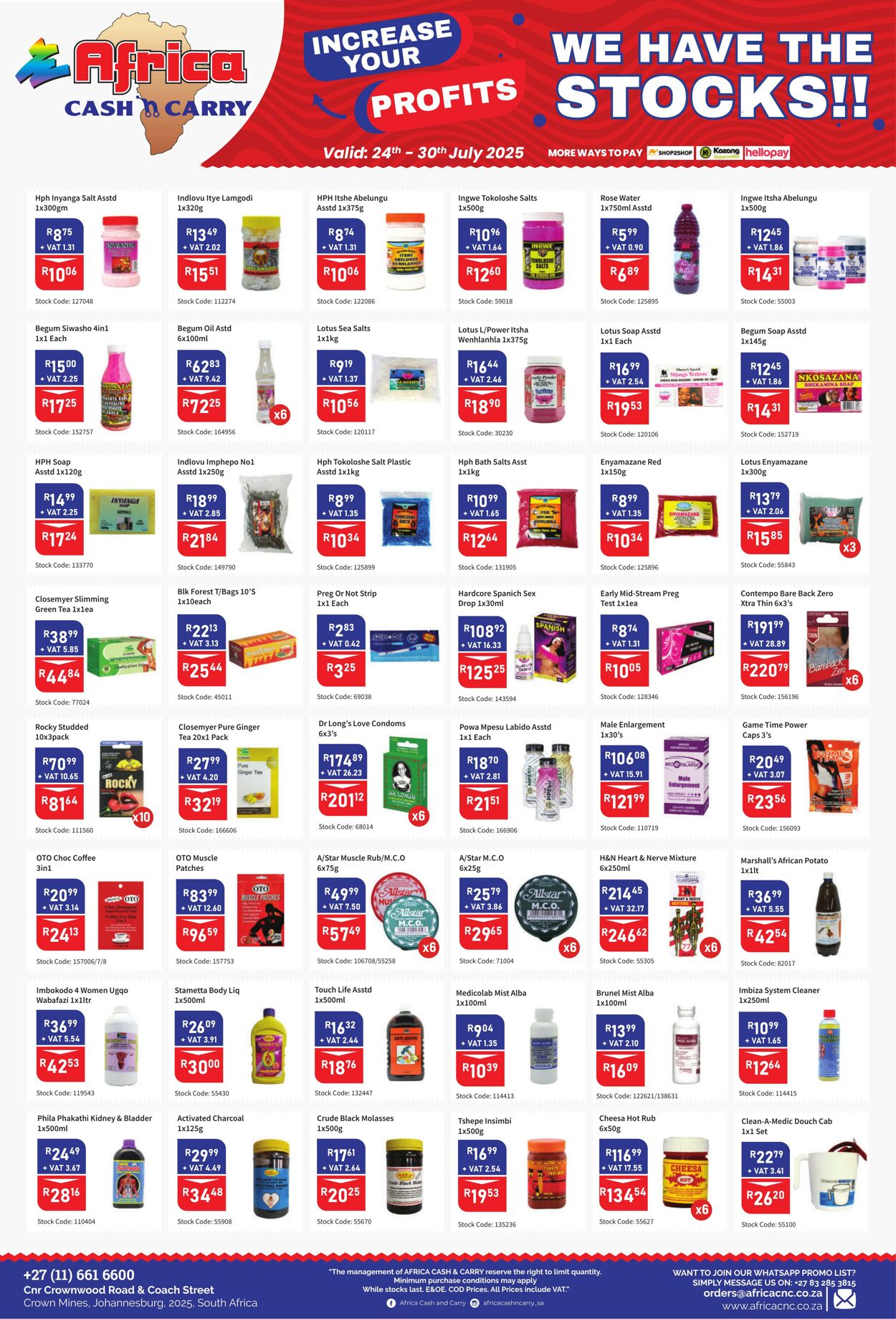 Special Africa Cash&Carry 24.07.2025 - 30.07.2025