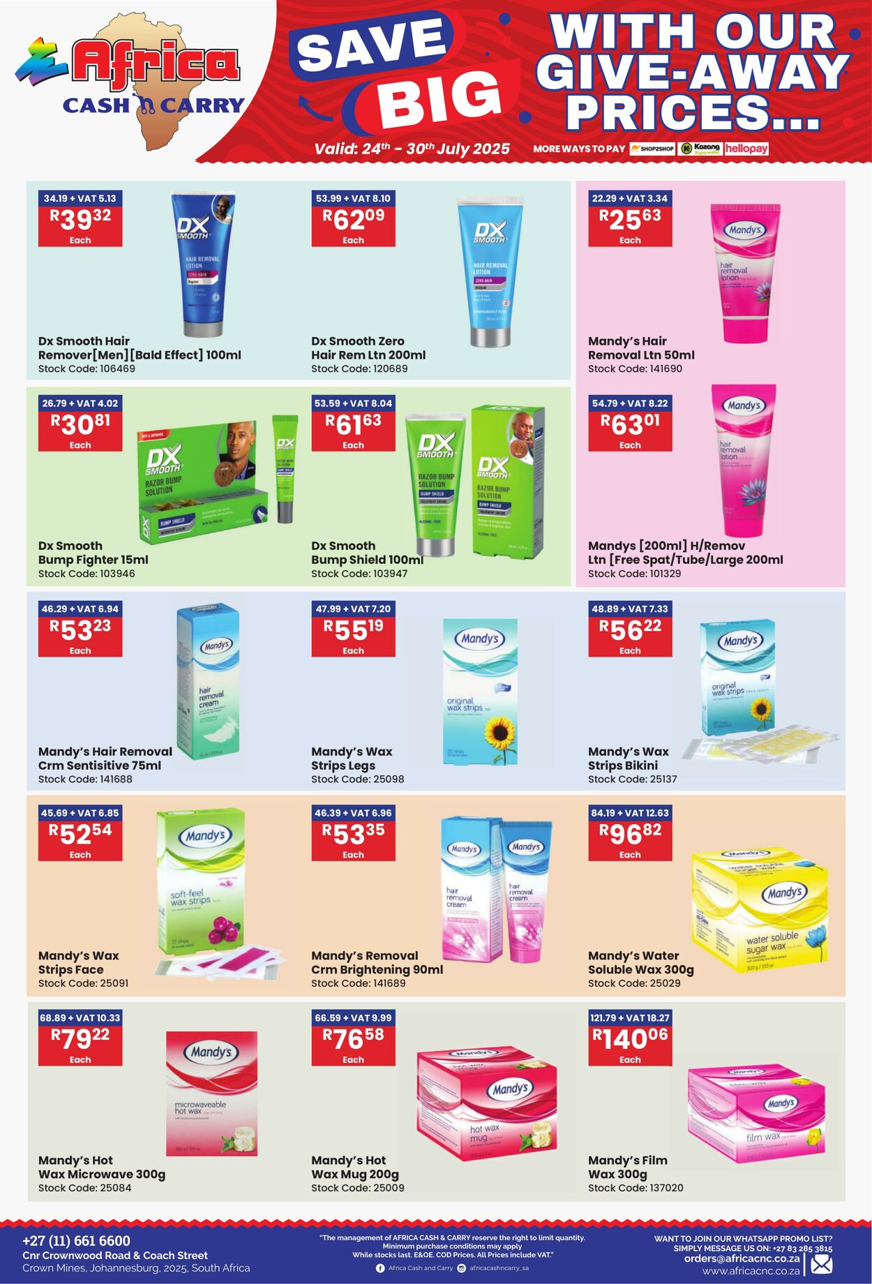 Special Africa Cash&Carry 24.07.2025 - 30.07.2025