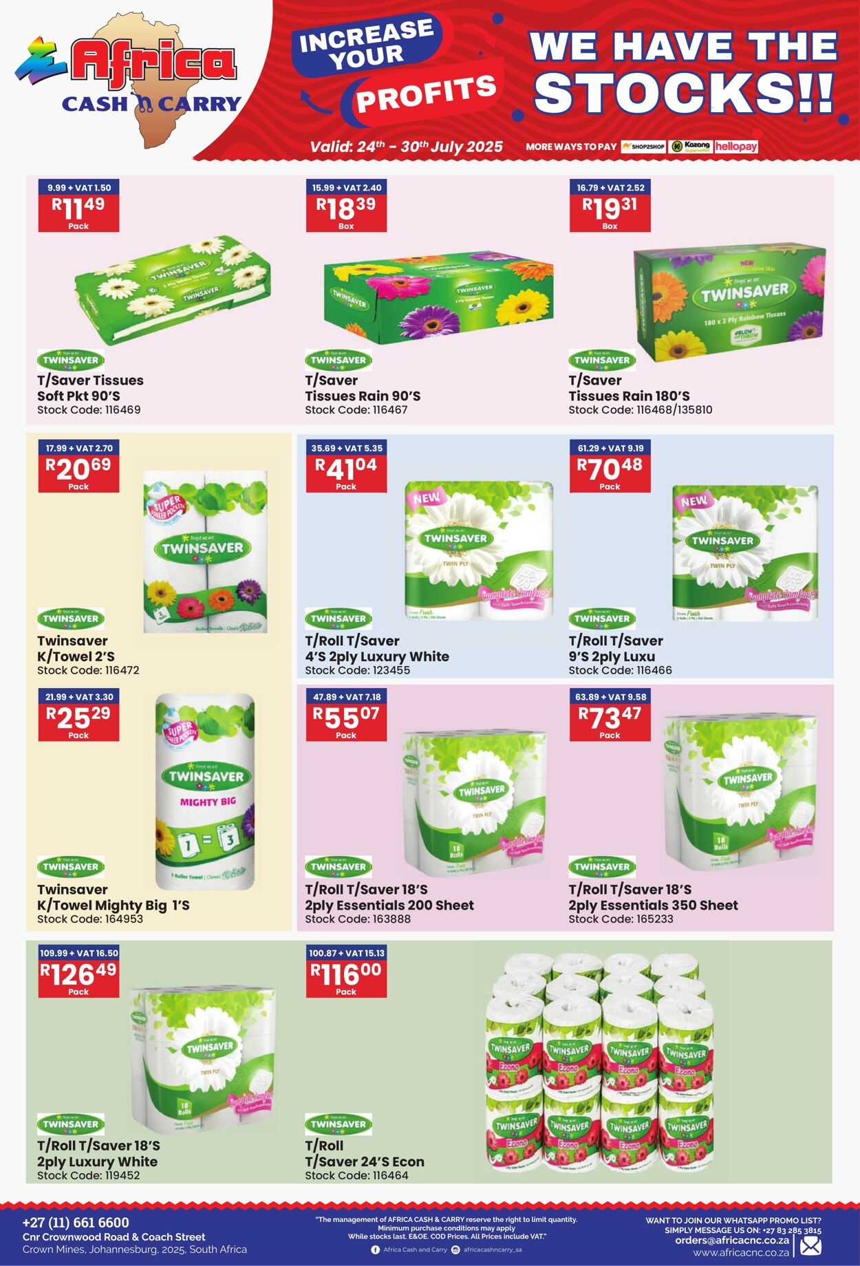 Special Africa Cash&Carry 24.07.2025 - 30.07.2025