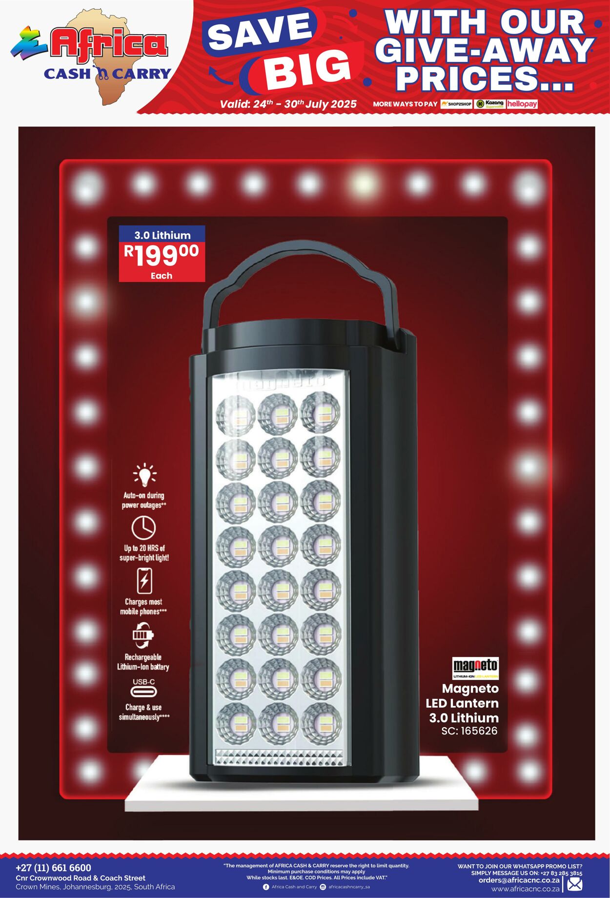 Special Africa Cash&Carry 24.07.2025 - 30.07.2025