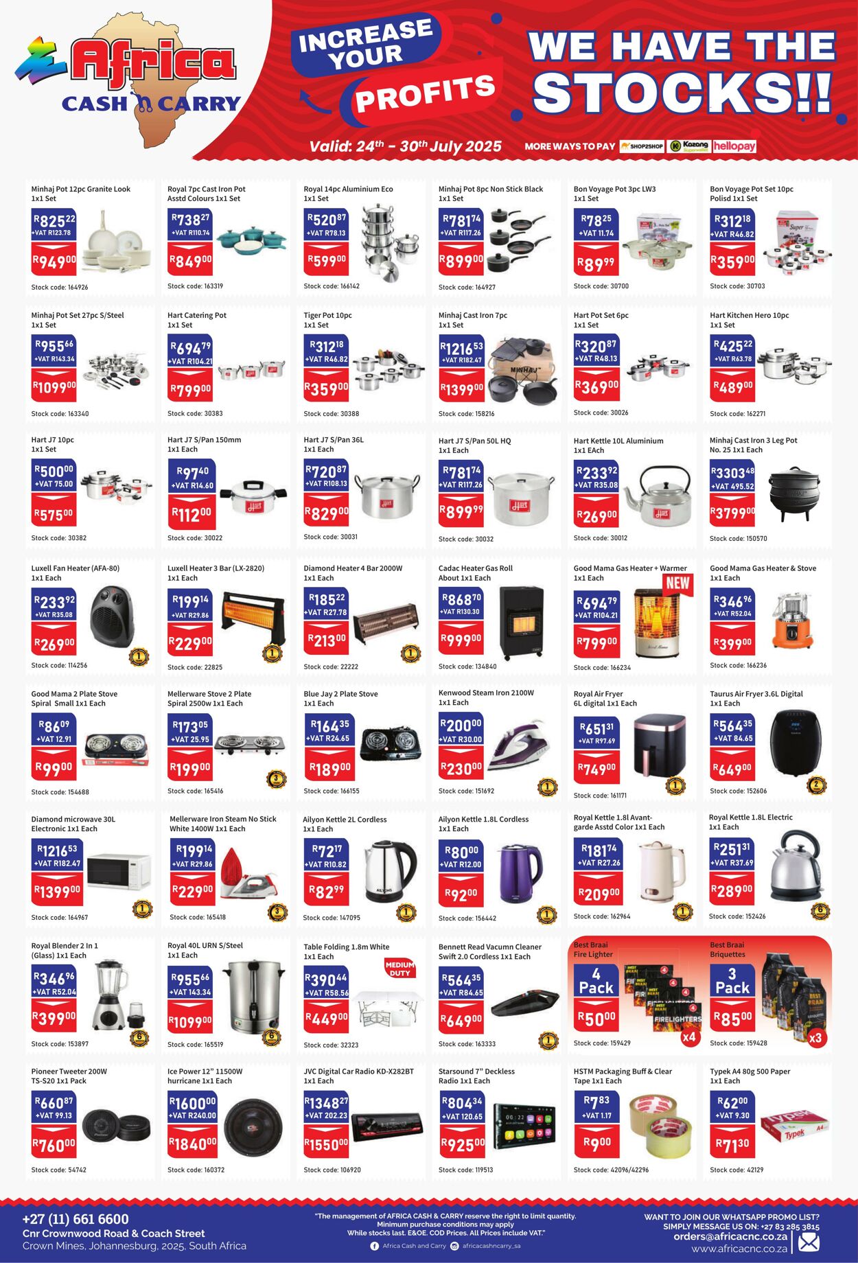 Special Africa Cash&Carry 24.07.2025 - 30.07.2025