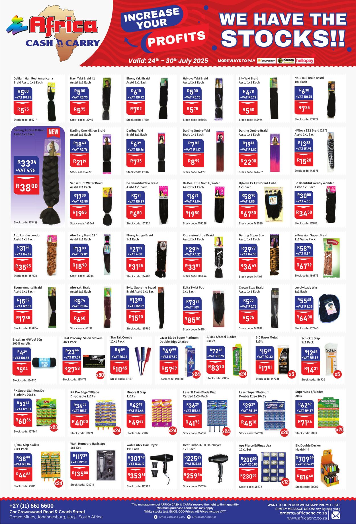 Special Africa Cash&Carry 24.07.2025 - 30.07.2025