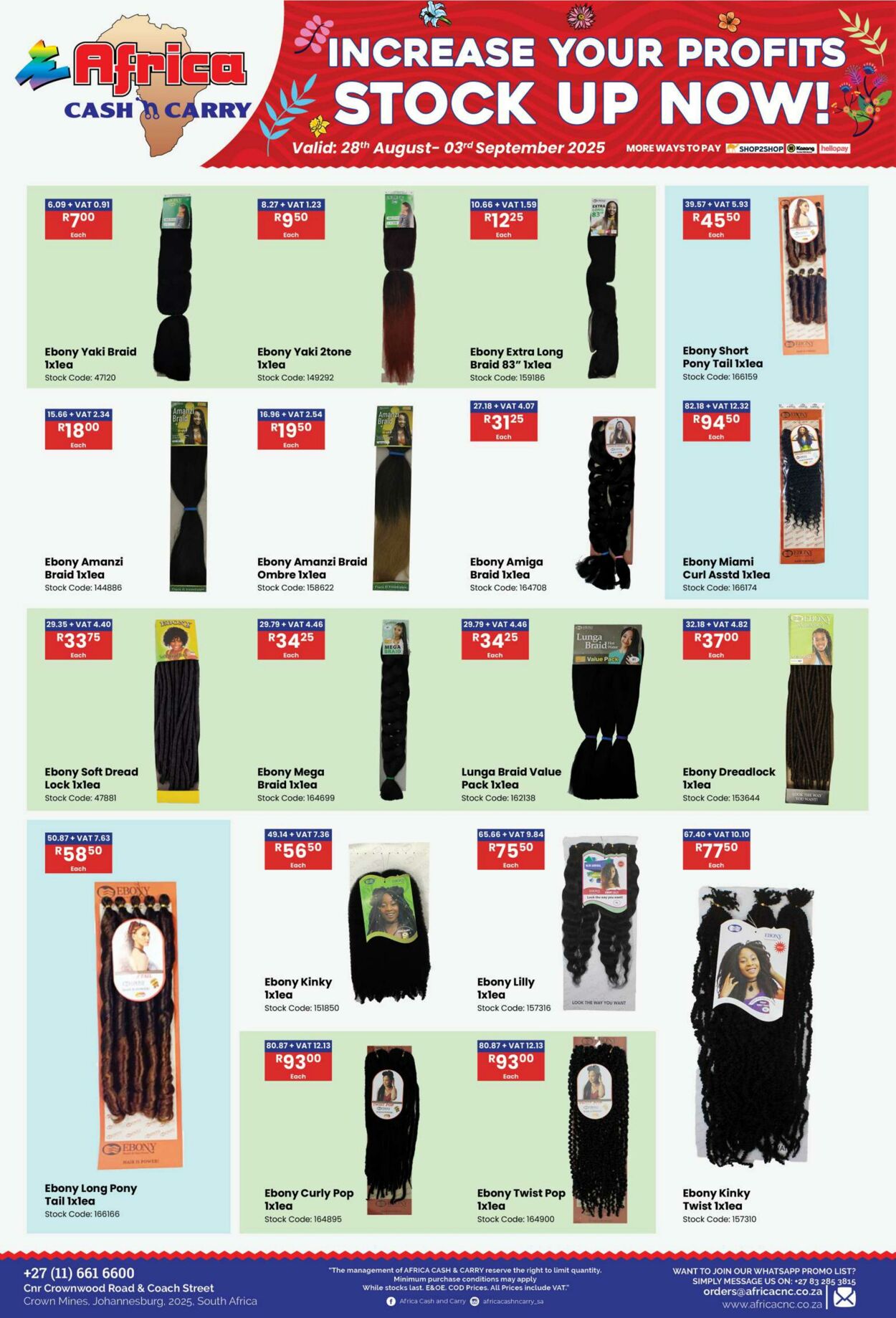 Special Africa Cash&Carry 28.08.2025 - 03.09.2025