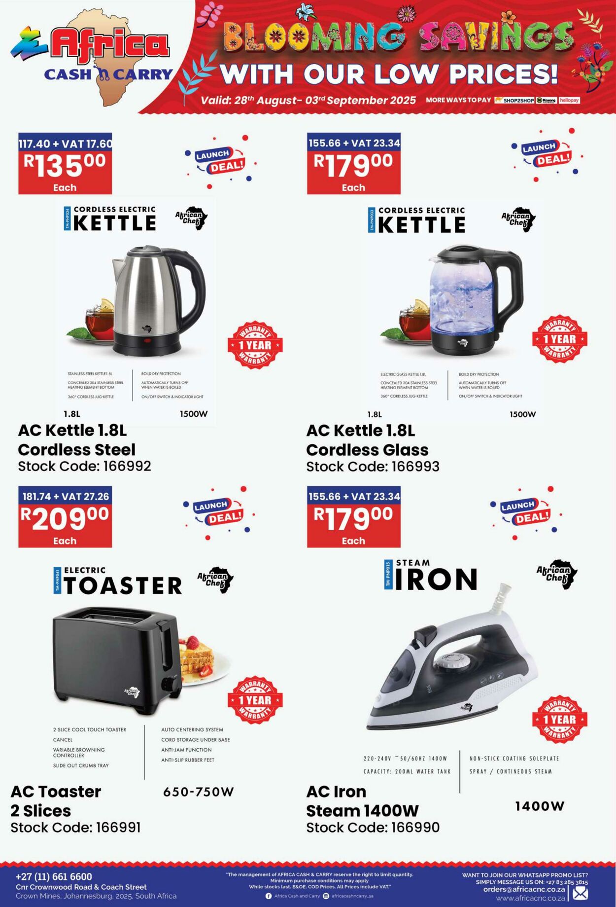 Special Africa Cash&Carry 28.08.2025 - 03.09.2025