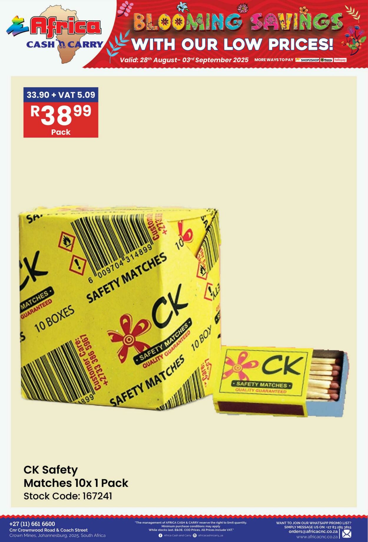 Special Africa Cash&Carry 28.08.2025 - 03.09.2025