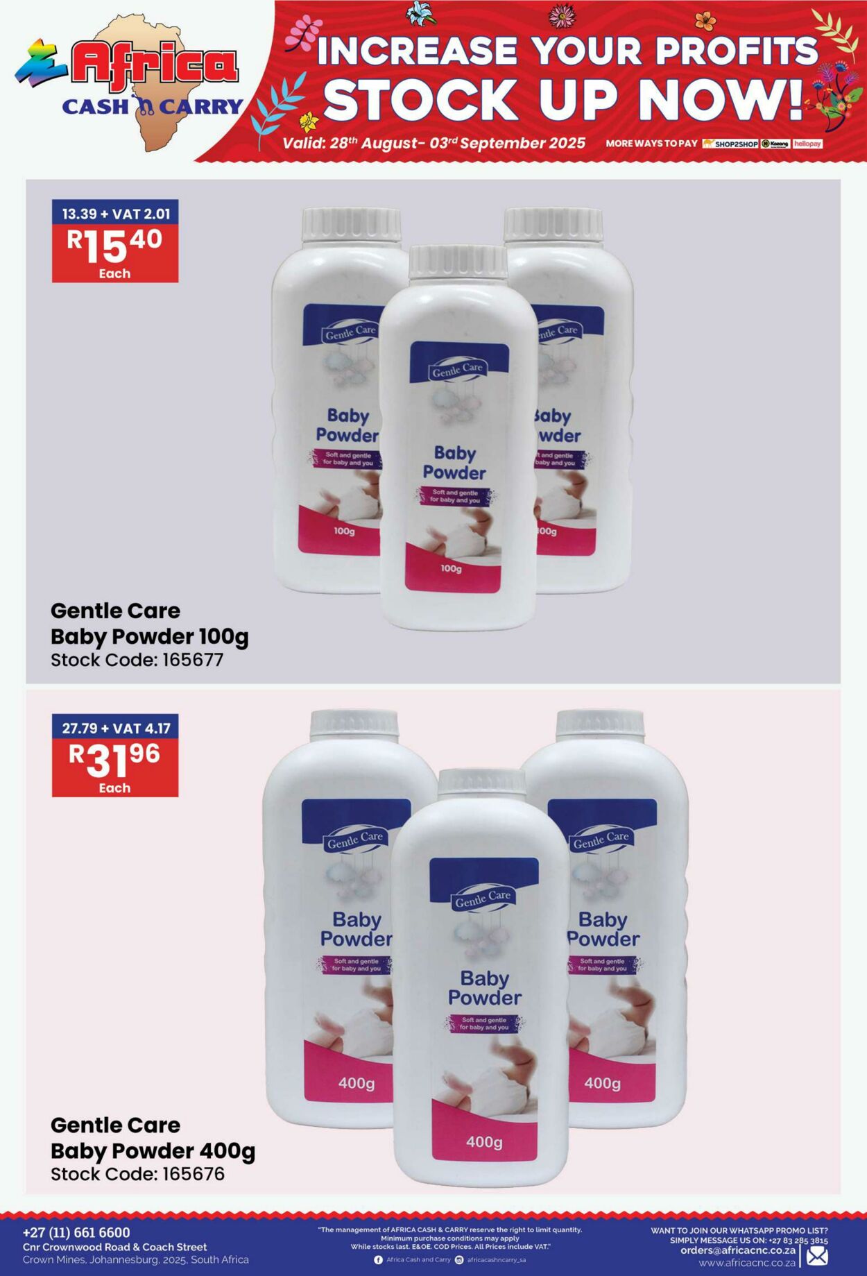 Special Africa Cash&Carry 28.08.2025 - 03.09.2025