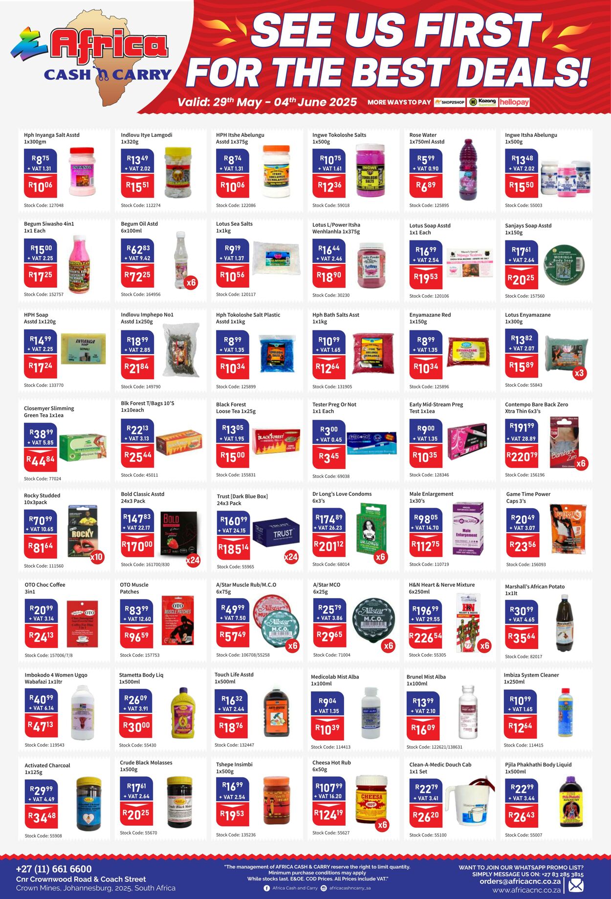 Special Africa Cash&Carry 29.05.2025 - 04.06.2025