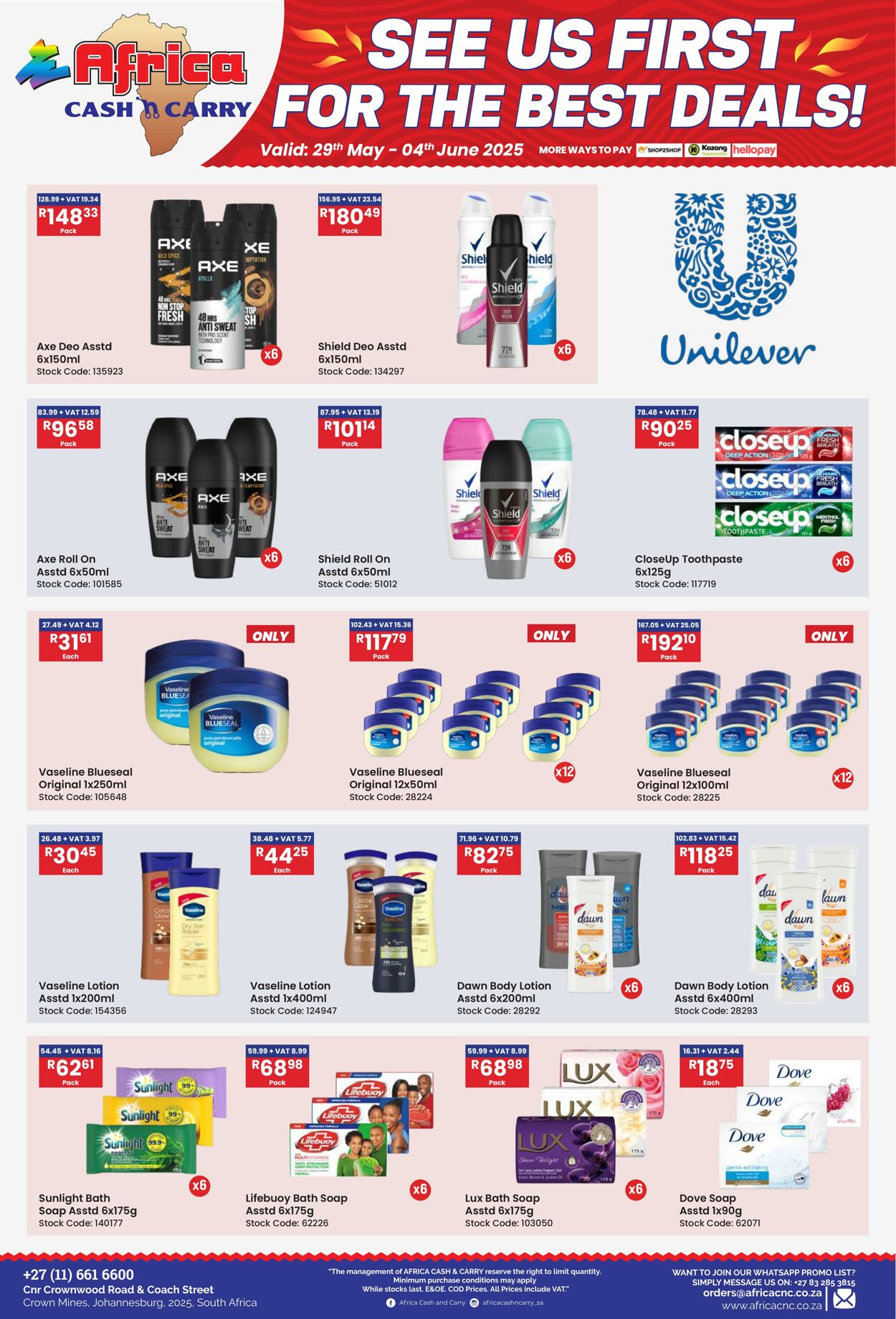 Special Africa Cash&Carry 29.05.2025 - 04.06.2025