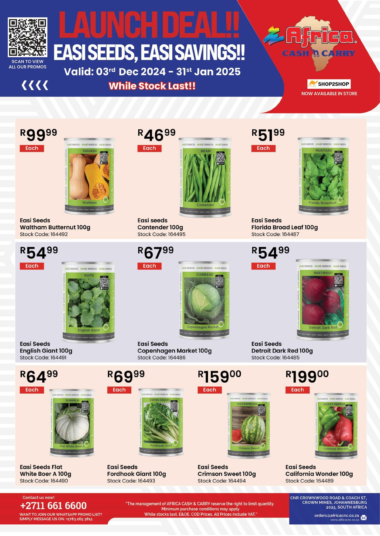 Special Africa Cash&Carry 03.12.2024 - 31.01.2025