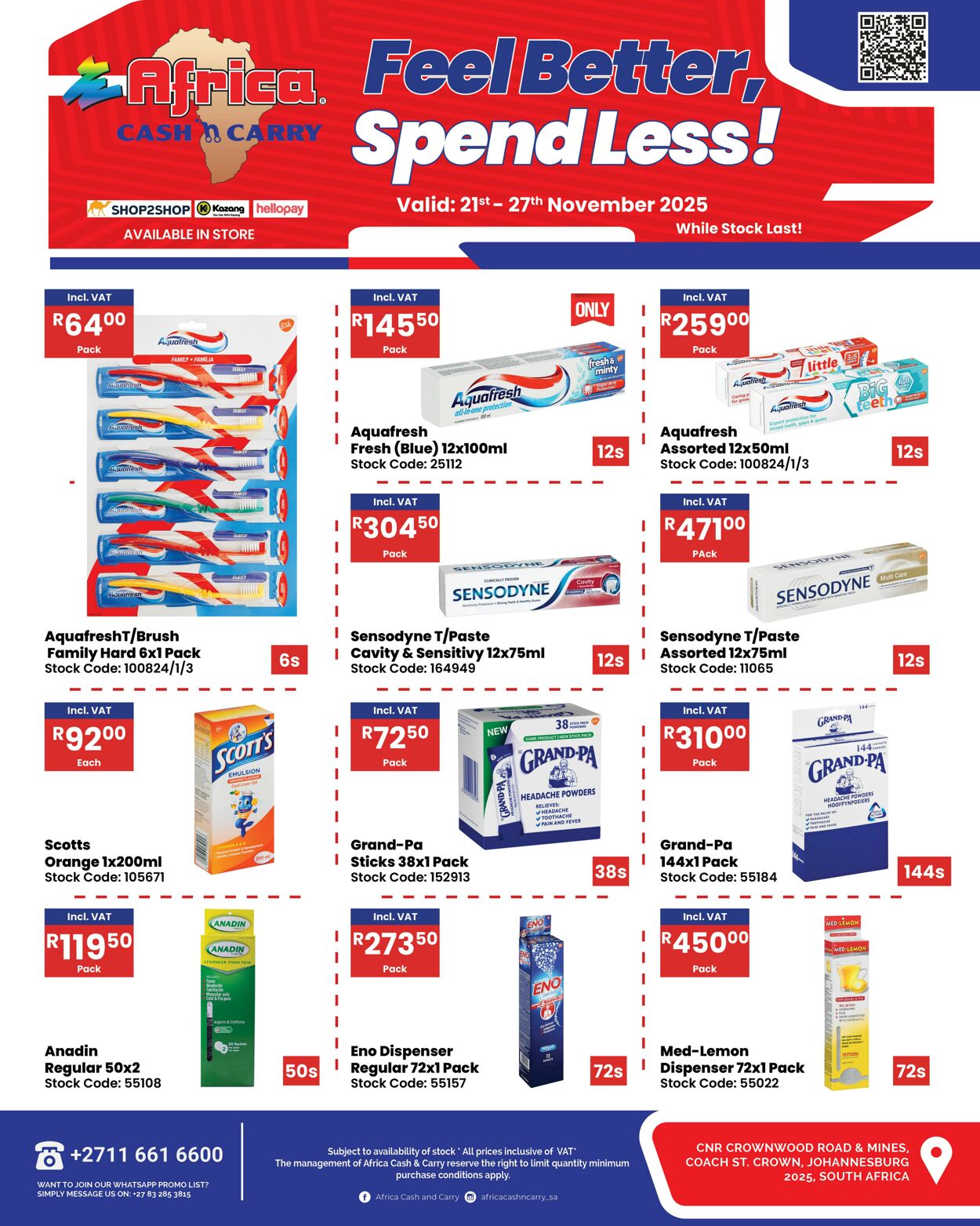 Special Africa Cash&Carry 21.11.2025 - 27.11.2025