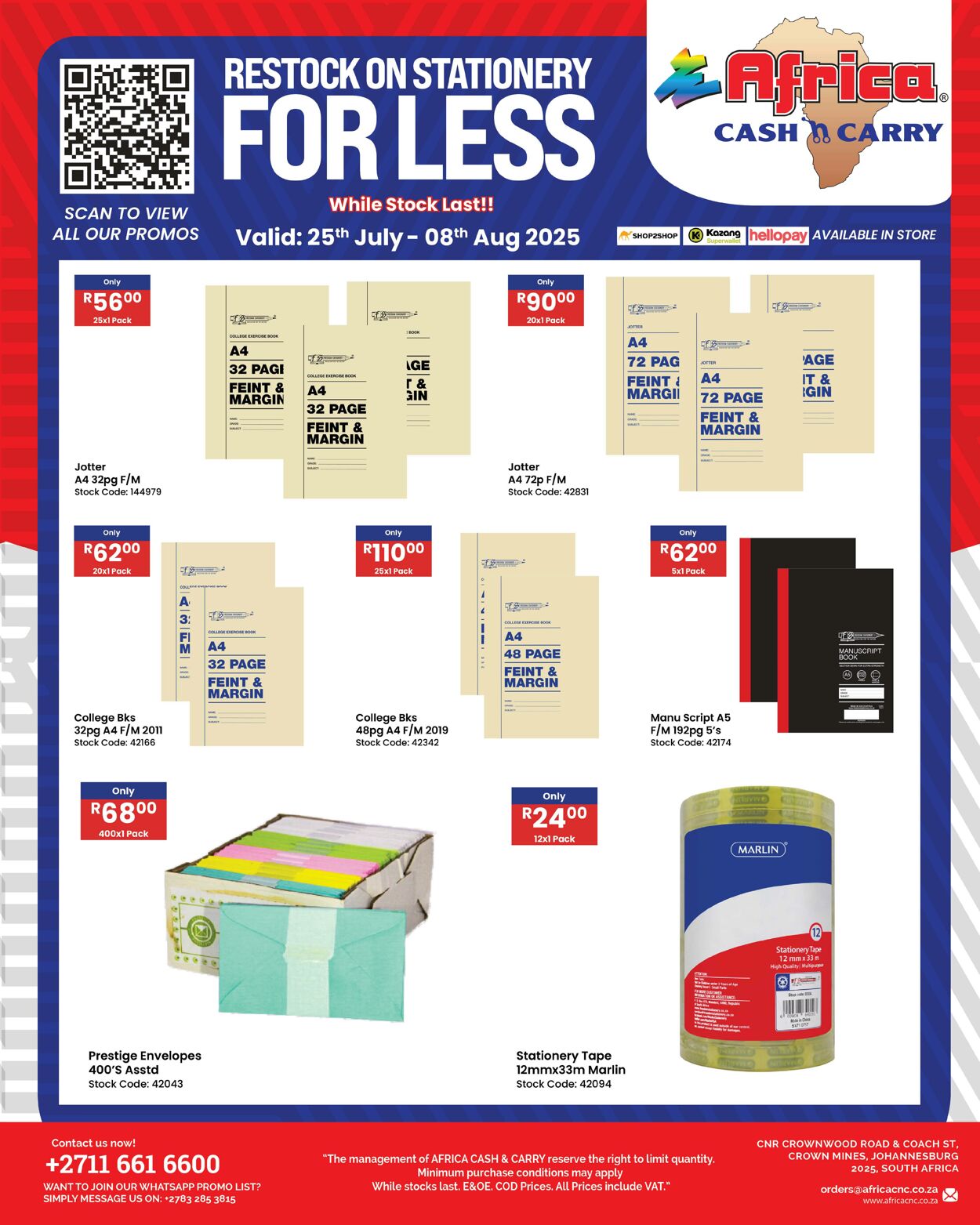 Special Africa Cash&Carry 25.07.2025 - 08.08.2025