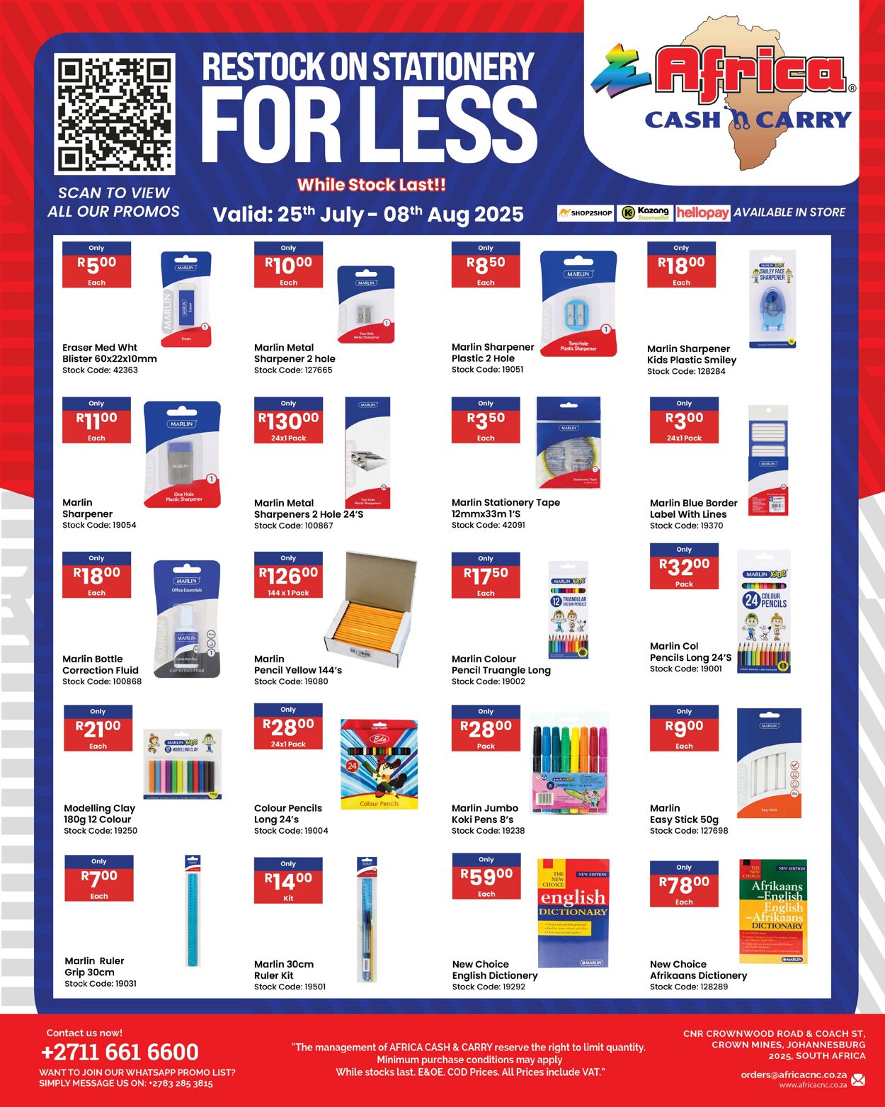 Special Africa Cash&Carry 25.07.2025 - 08.08.2025