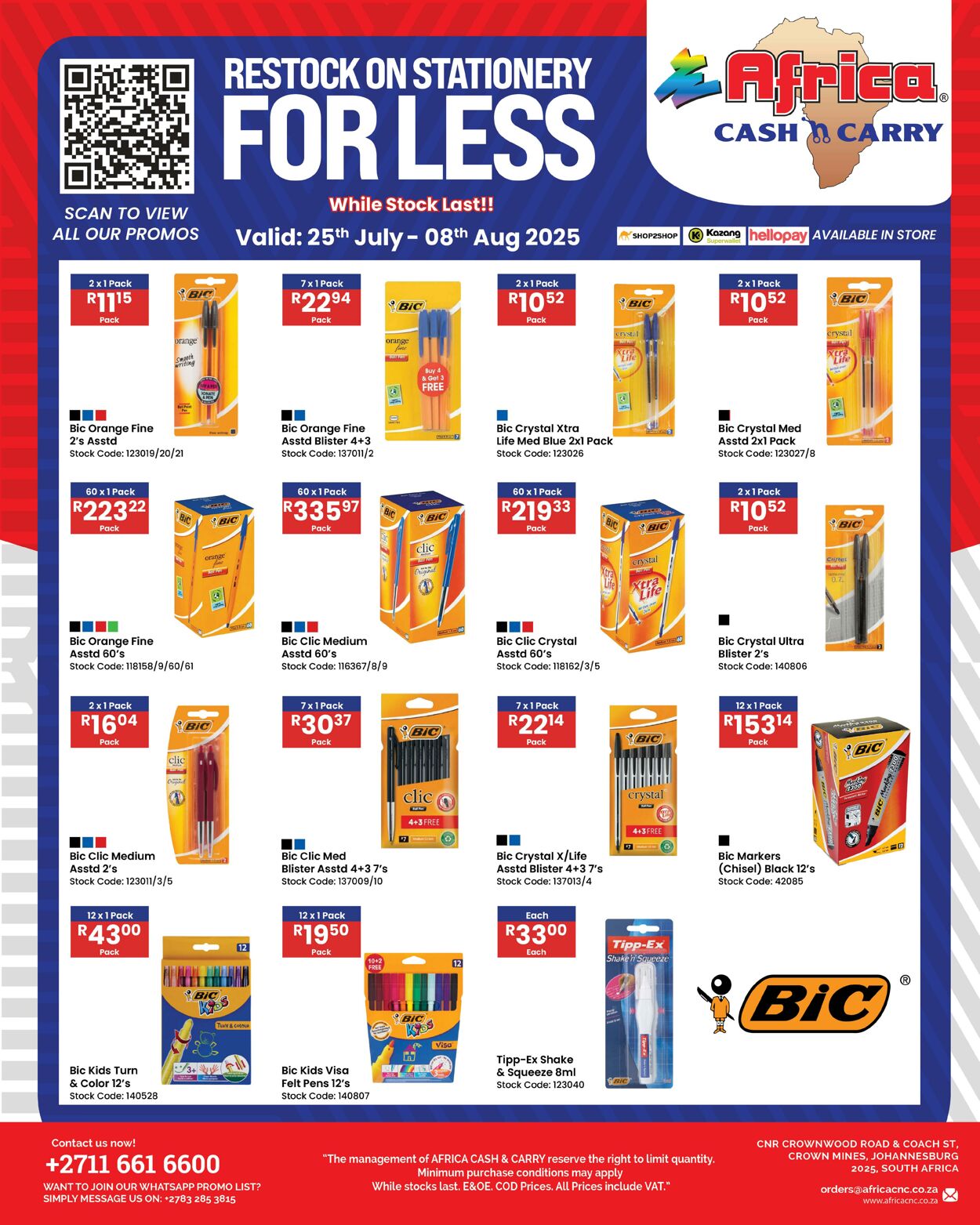 Special Africa Cash&Carry 25.07.2025 - 08.08.2025