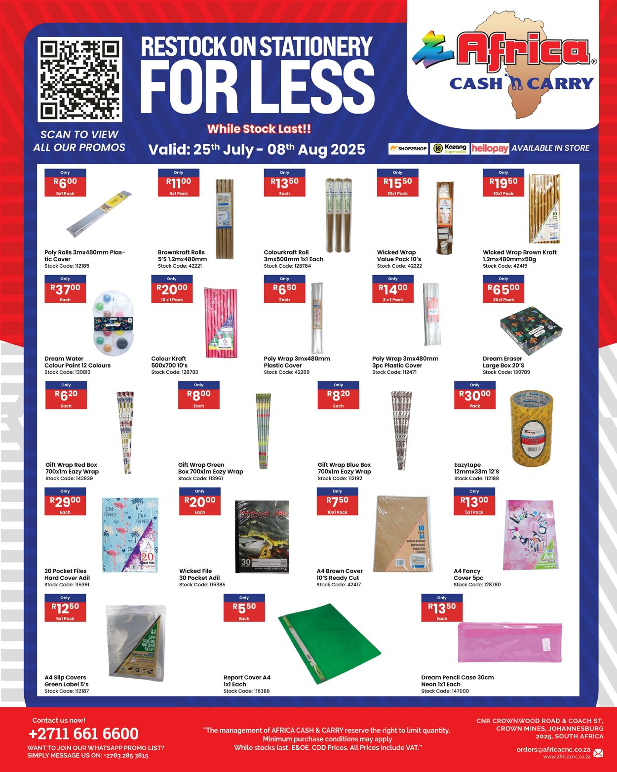 Special Africa Cash&Carry 25.07.2025 - 08.08.2025