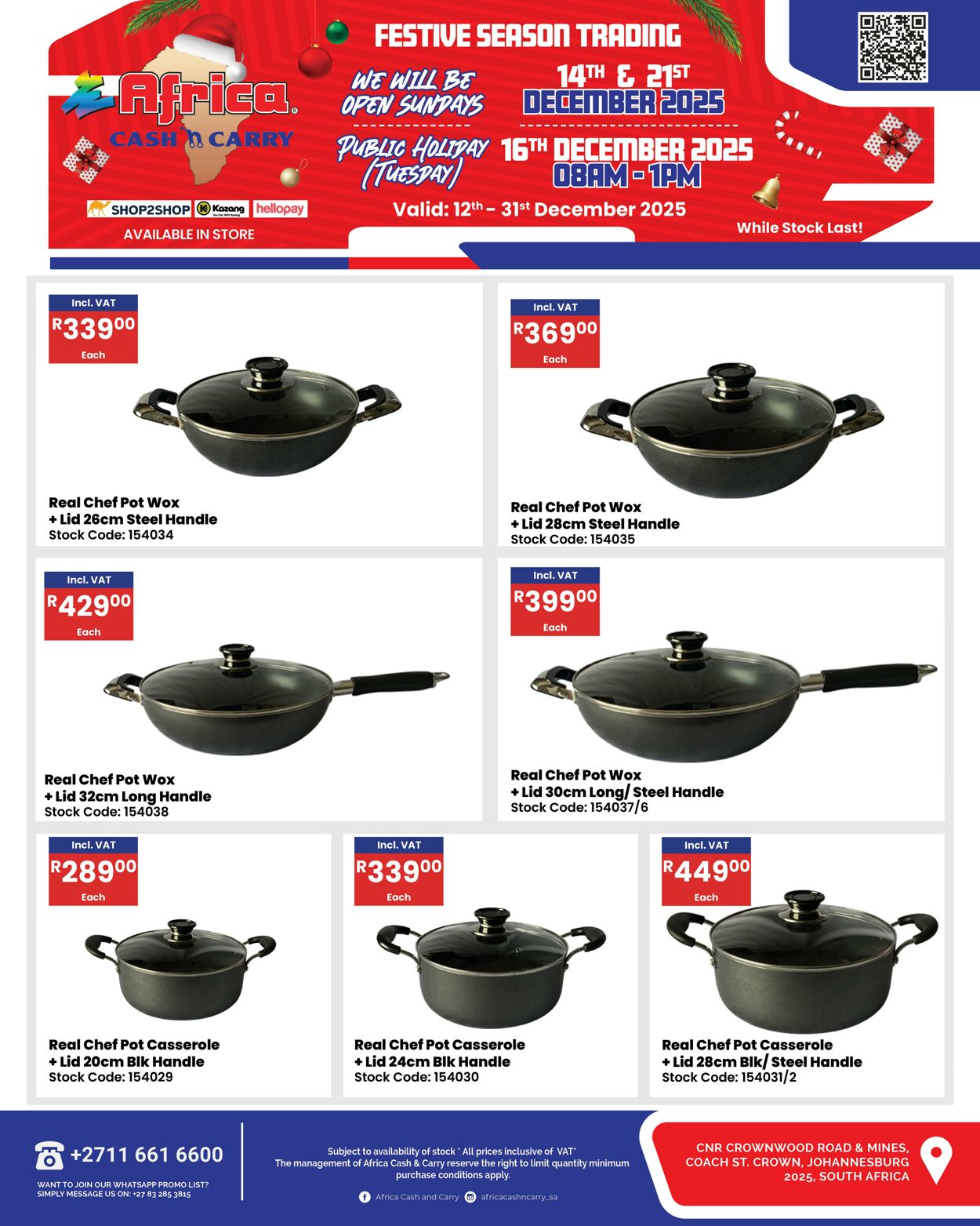 Special Africa Cash&Carry 12.12.2025 - 31.12.2025