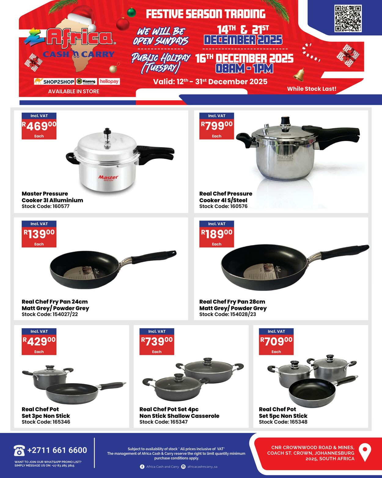 Special Africa Cash&Carry 12.12.2025 - 31.12.2025